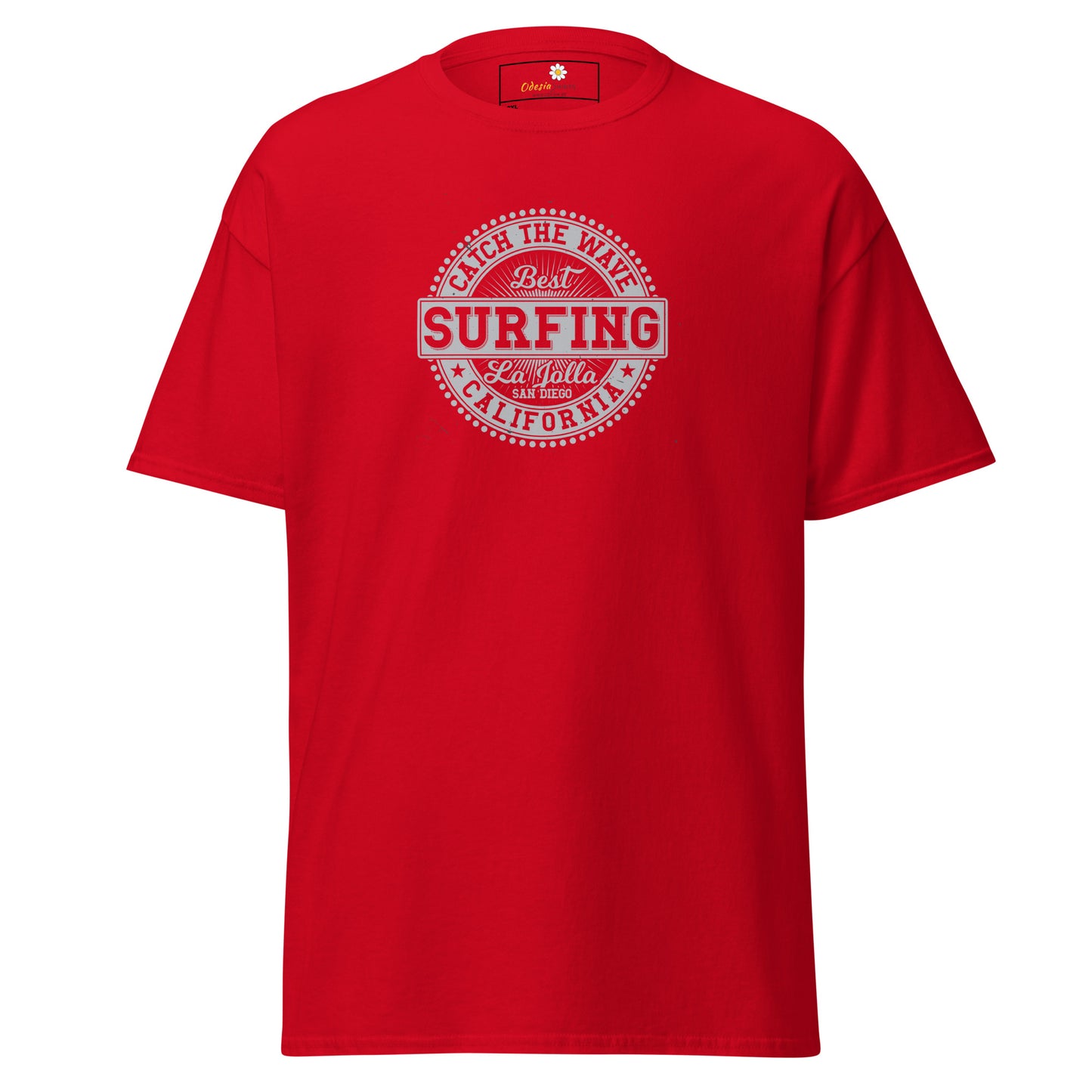 Heren klassiek t-shirt - SUMMER SURFING CALIFORNIA - GROOT