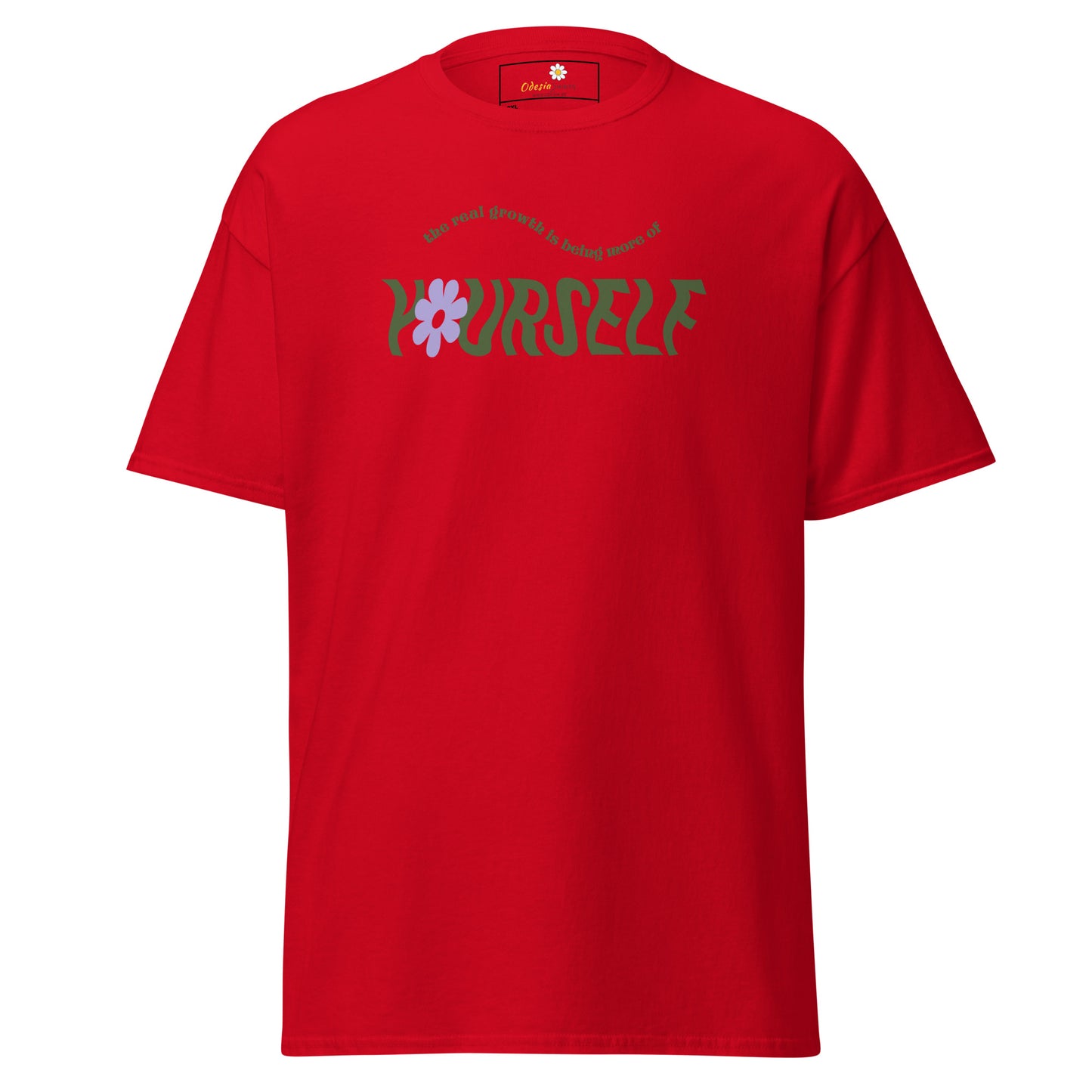 T-shirt classique pour homme - TEXTE ÊTRE PLUS SOI-MÊME - GRAND