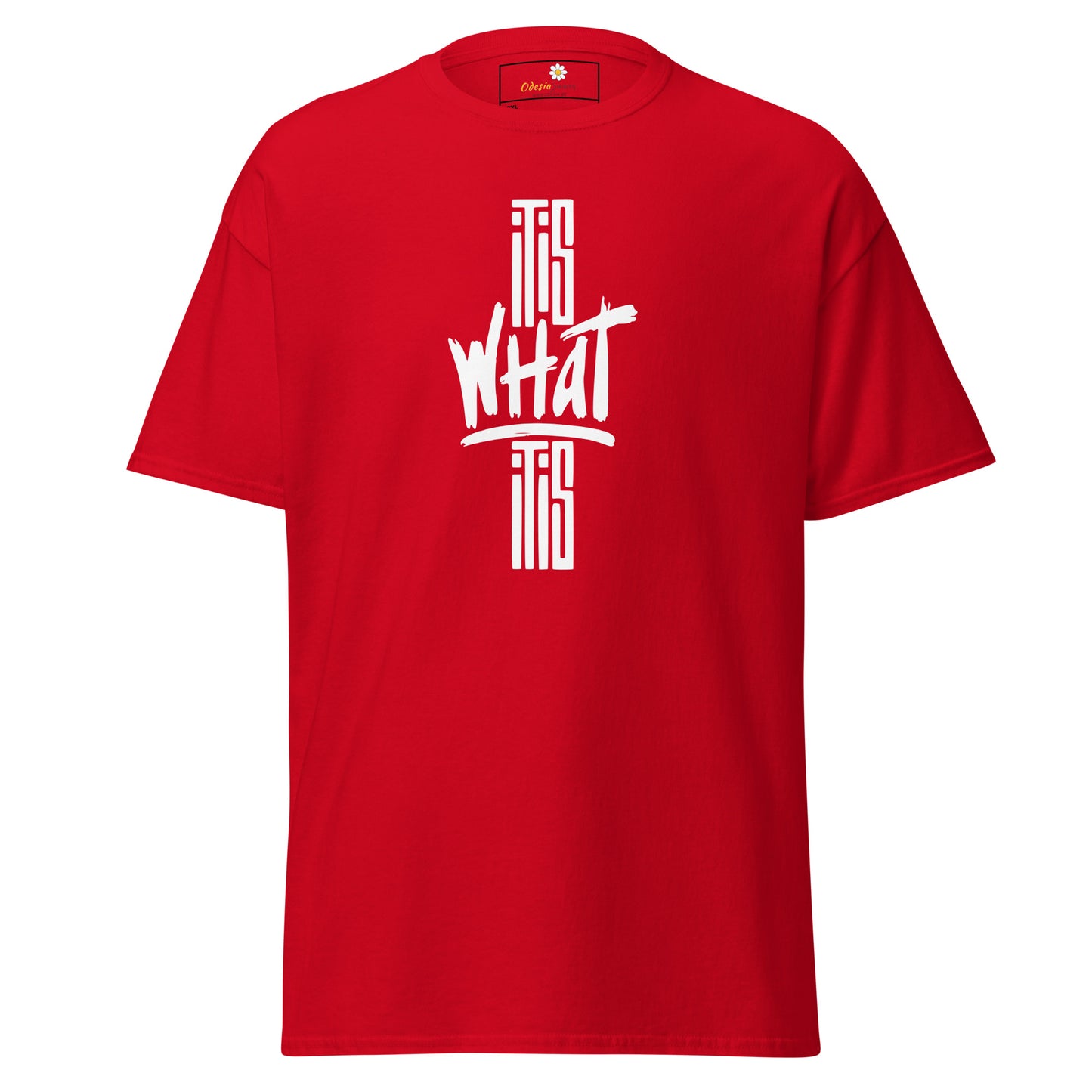 T-shirt classique pour homme - TEXT IT IS WHAT IT IS - BIG