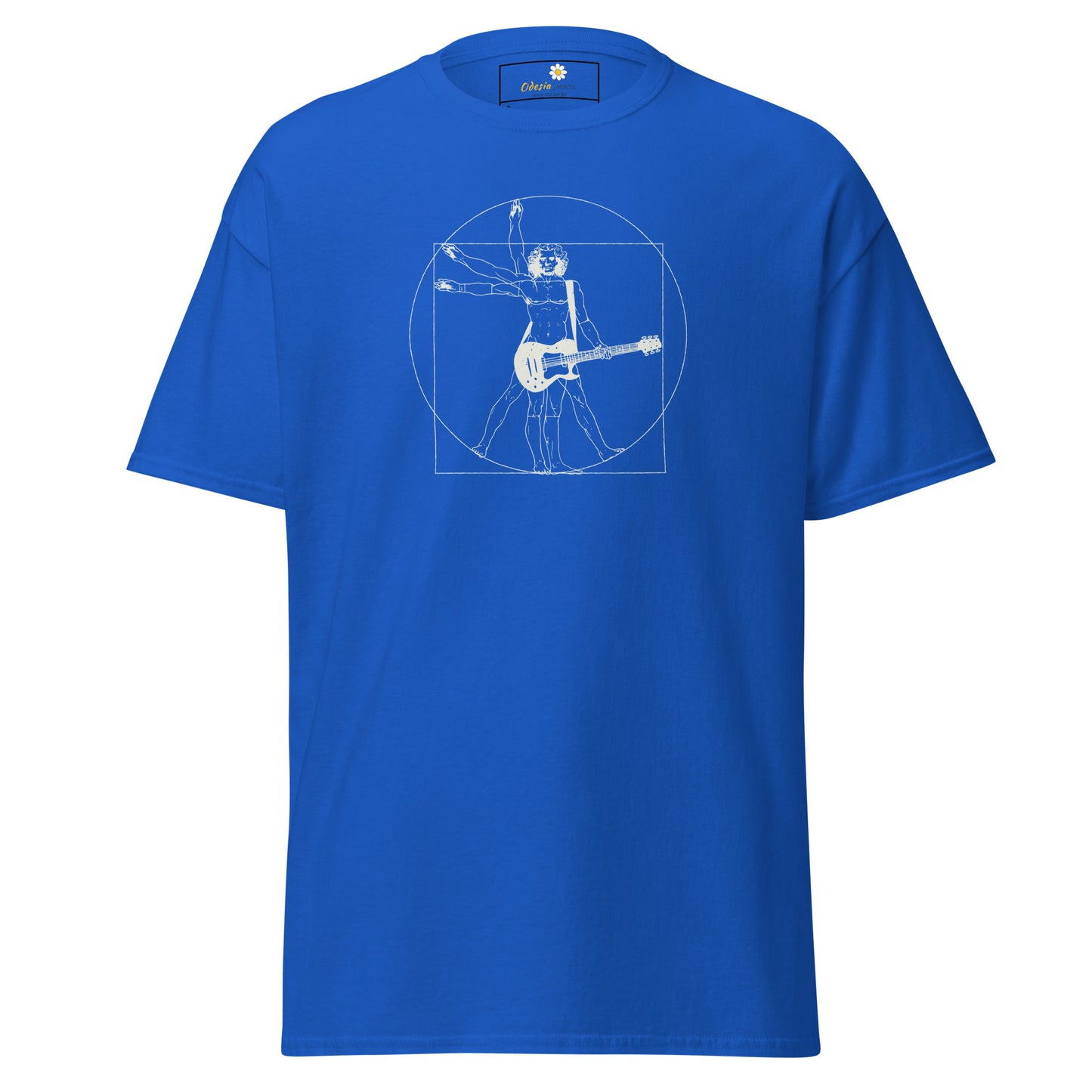Unisex classic t-shirt - MUSIC LEONARDO DA VINCI GUITAR MAN - REGULAR