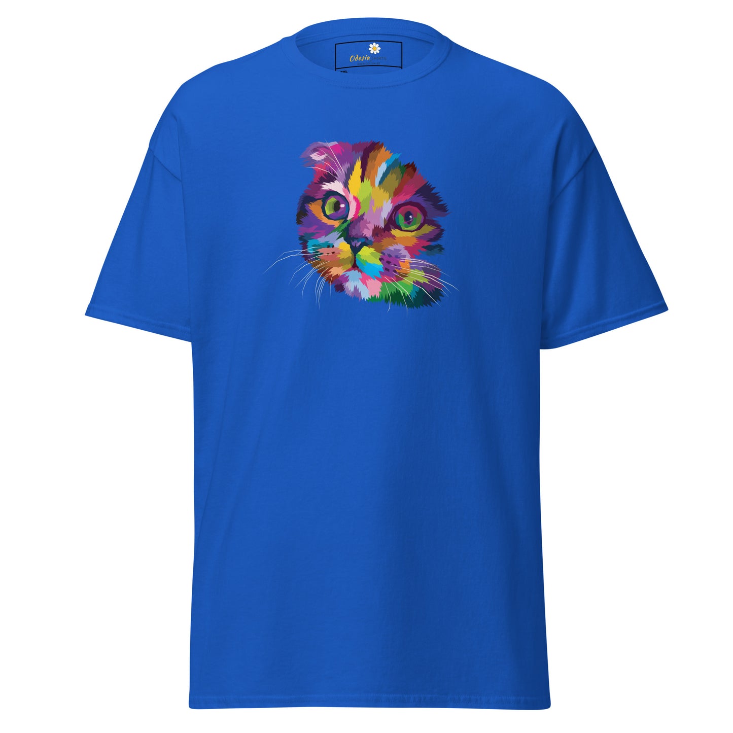 Unisex klassiek t-shirt - ANIMALS COLORFULL CATHEAD - GROOT