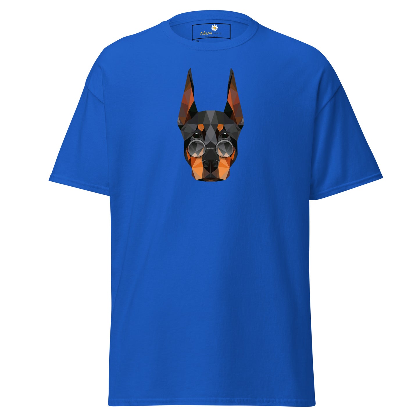 T-shirt classique unisexe - ANIMAUX TÊTE DE CHIEN LUNETTES - GRAND