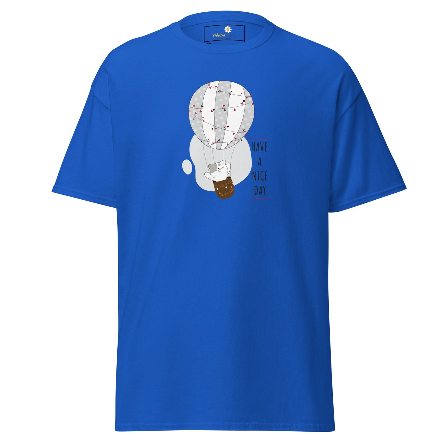 Unisex klassiek t-shirt - DIEREN KAT LUFTBALLON - GROOT