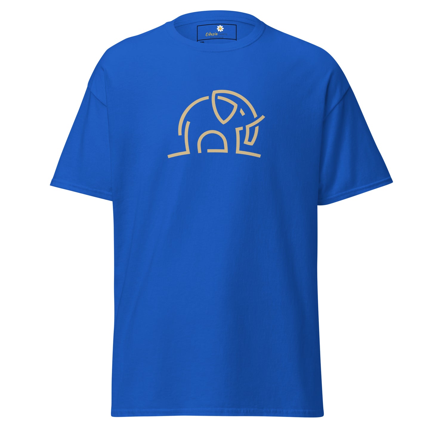 Klassiek heren t-shirt - WILDLIFE ELEPHANT LINES - GROOT