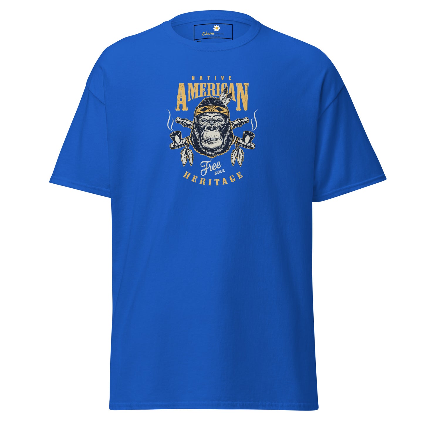 T-shirt classique pour homme - VINTAGE GORILLA NATIVE AMERICANS - GRAND