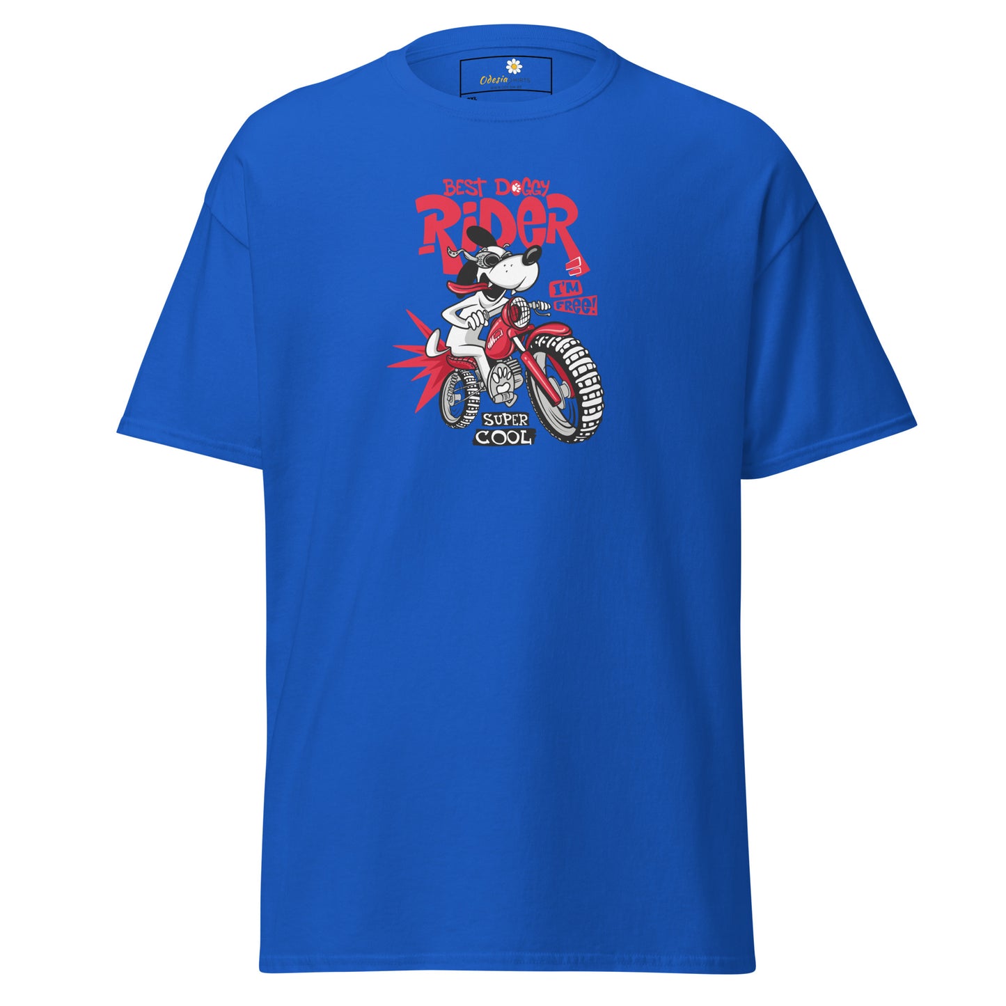 T-shirt classique pour homme - VINTAGE DOGGY RIDE - GRAND