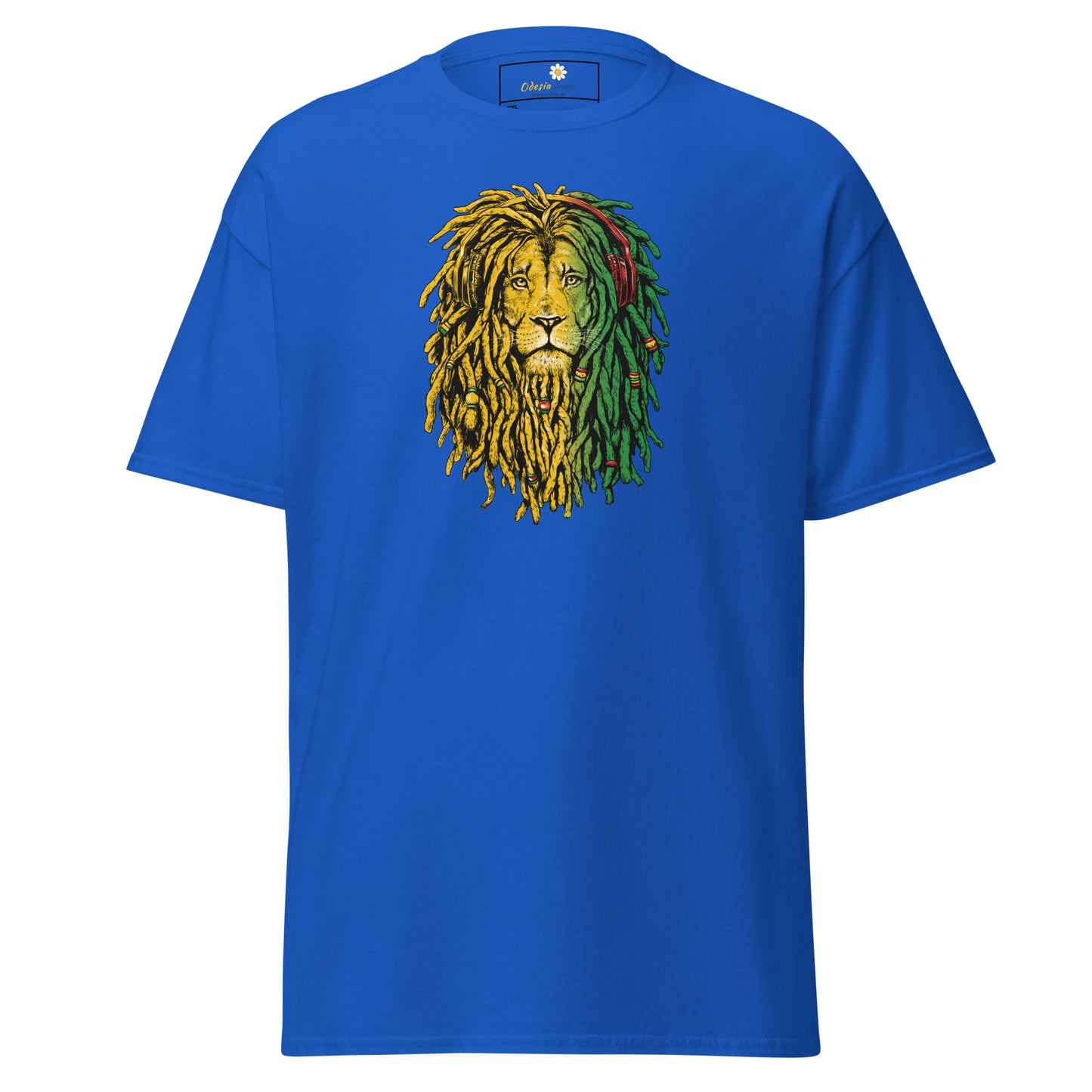 Heren klassiek t-shirt - WILDLIFE REGGAE LION - GROOT
