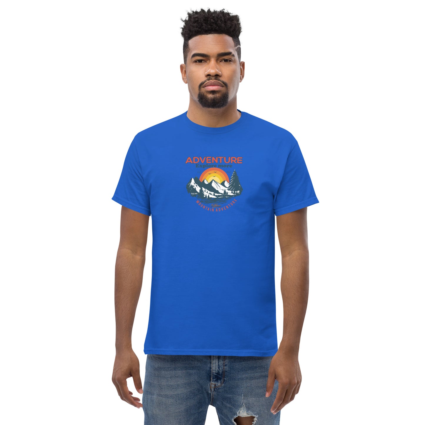 Unisex classic t-shirt - ADVENTURE EXPLORE MORE - BIG