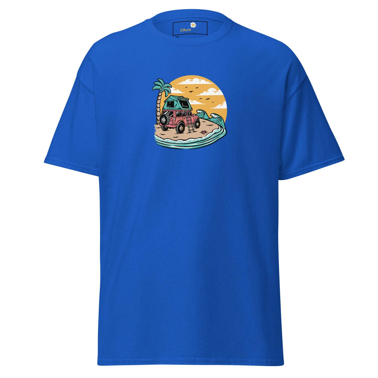 Heren klassiek t-shirt - SUMMER CAR TREE VIEW - GROOT