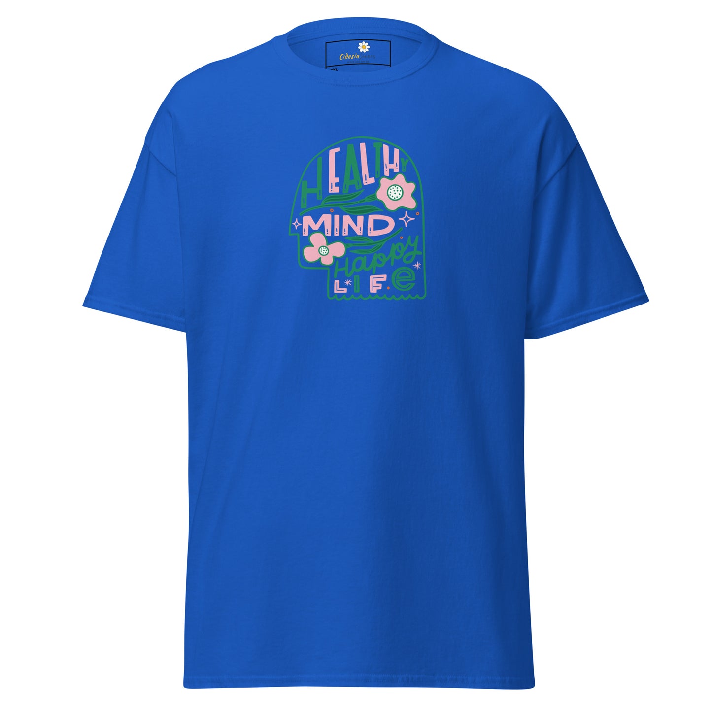 Heren klassiek t-shirt - TEKST GEZONDE GEEST LEVEN - GROOT