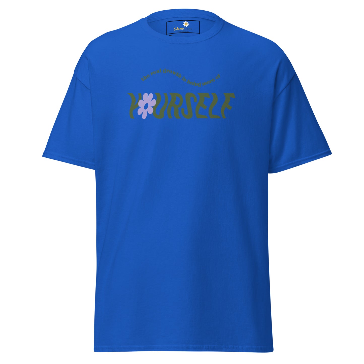 T-shirt classique pour homme - TEXTE ÊTRE PLUS SOI-MÊME - GRAND