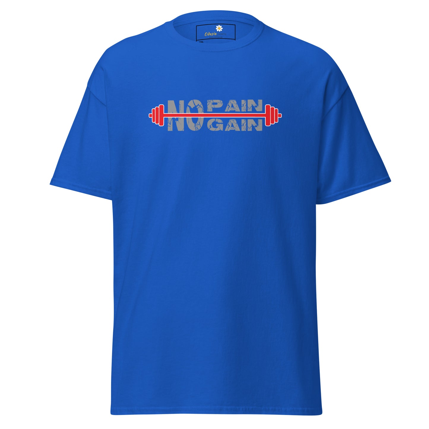 T-shirt classique pour homme - TEXT NO PAIN NO GAIN - GRAND
