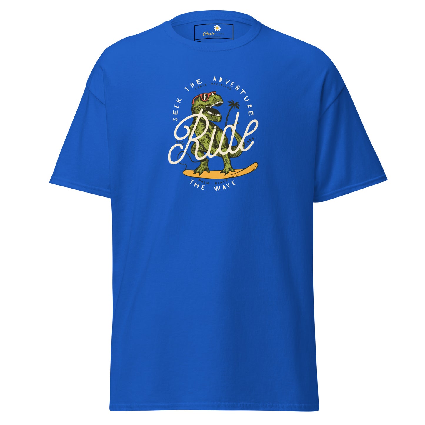 T-shirt classique pour homme - WILDLIFE DINOSAURUS RIDE WAVES - GRAND
