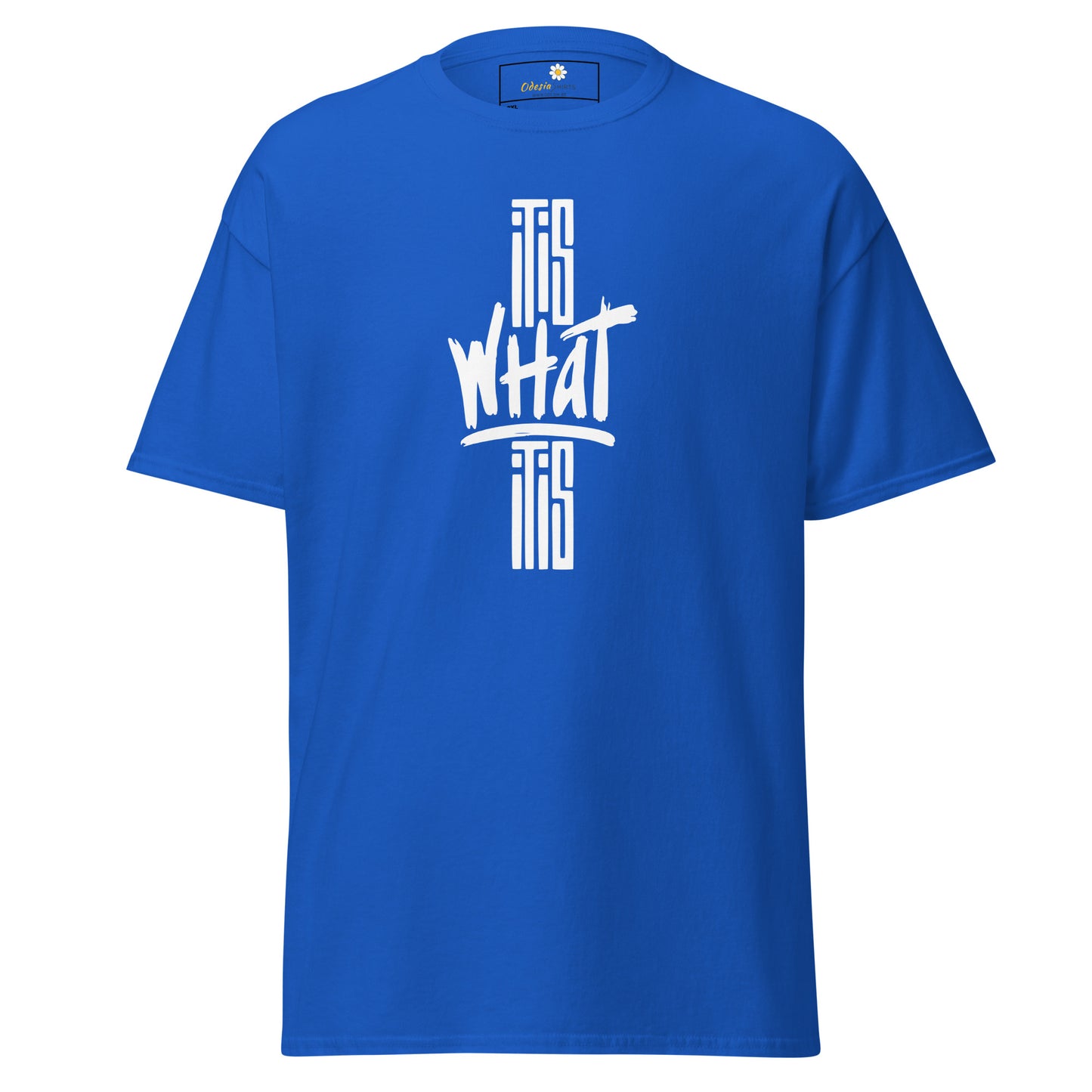 T-shirt classique pour homme - TEXT IT IS WHAT IT IS - BIG