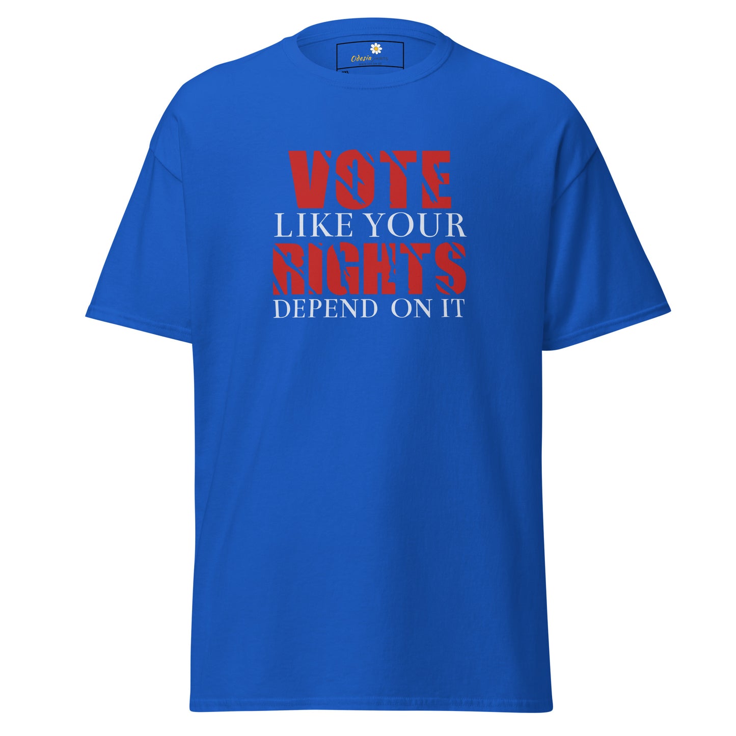 T-shirt classique pour homme - TEXTE VOTE J'AIME BIEN COMPTEZ SUR ELLE - GRAND
