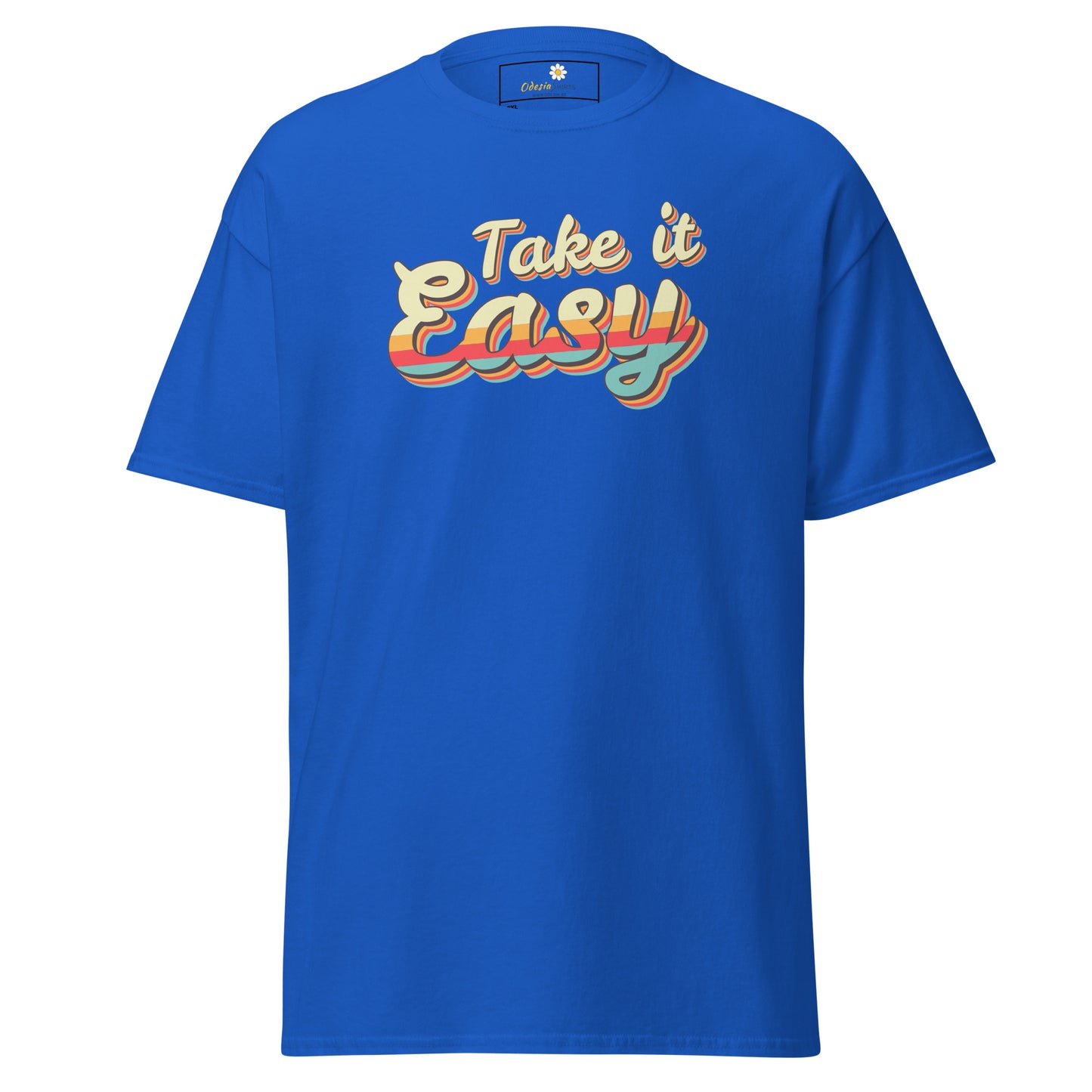 T-shirt classique pour homme - TEXT TAKE IT EASY - BIG