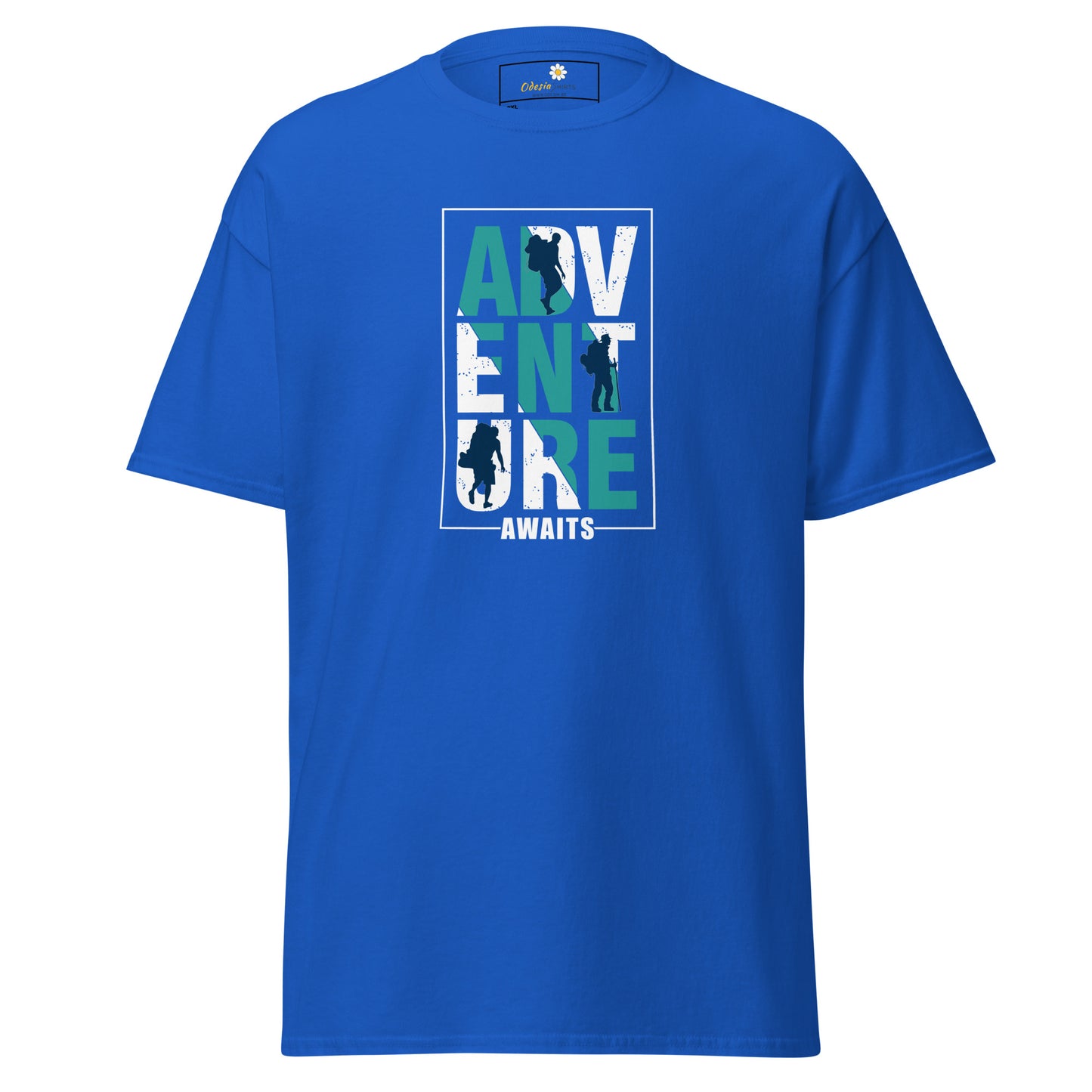 Unisex classic t-shirt - ADVENTURE AWAITS - BIG