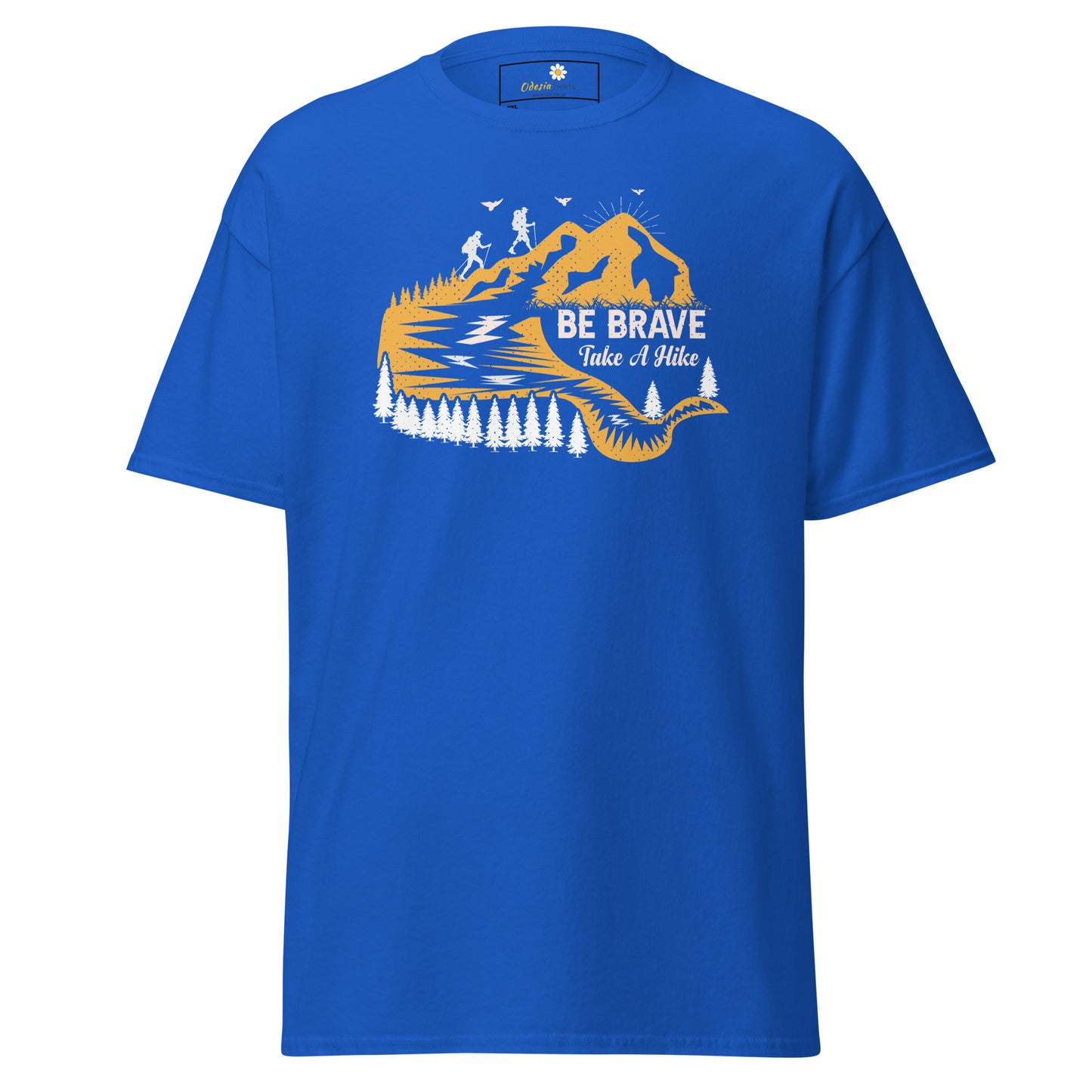Unisex classic t-shirt - ADVENTURE BE BRAVE TAKE A HIKE - BIG