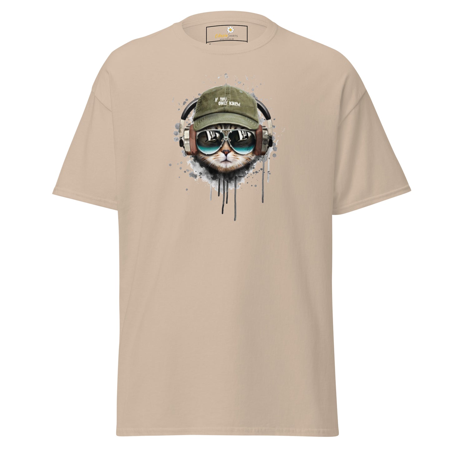T-shirt classique unisexe - ANIMAUX MUSIQUE CHAT CHAPEAU - RÉGULIER