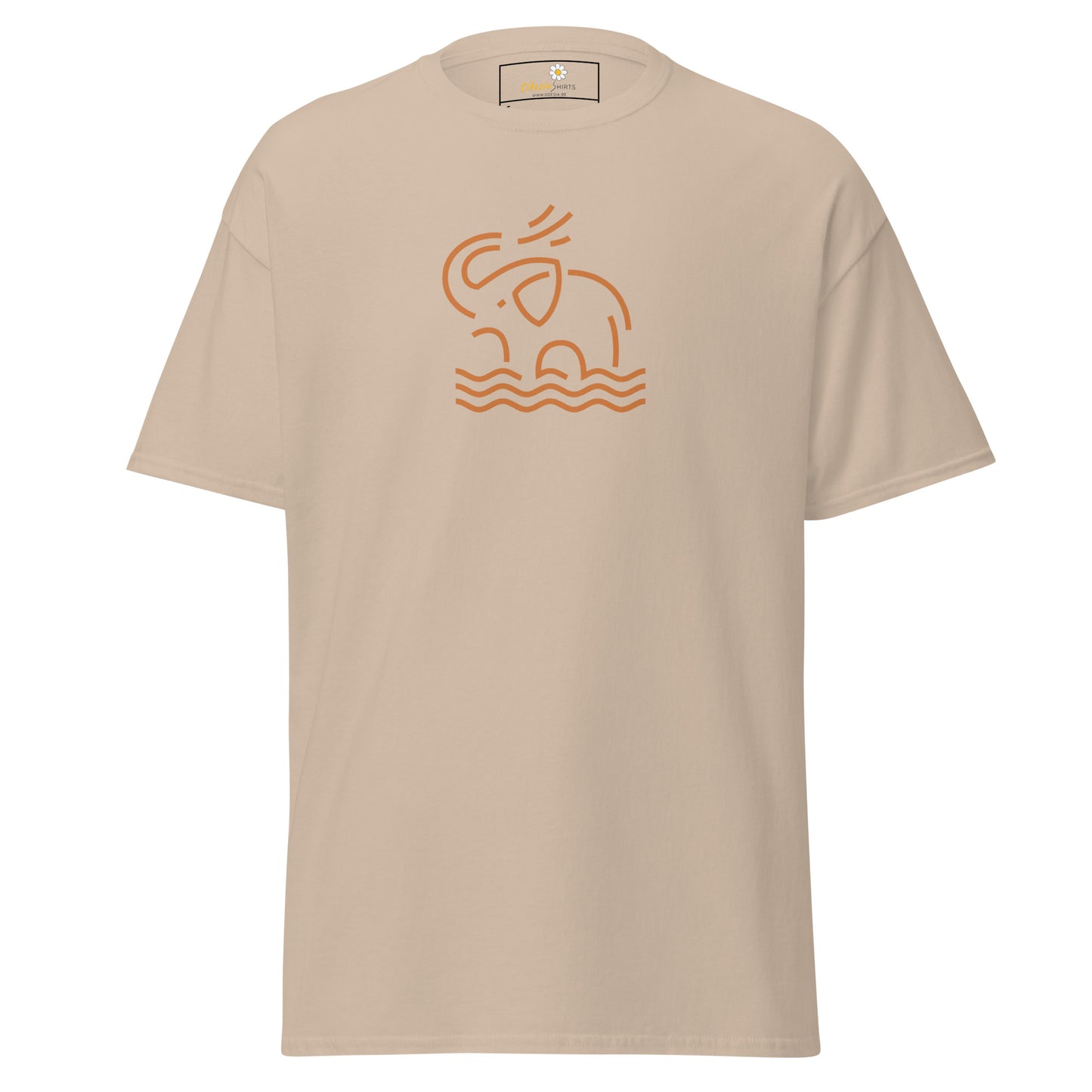 Unisex classic t-shirt - WILD LIFE ELEPHANT ORANGE - REGULAR