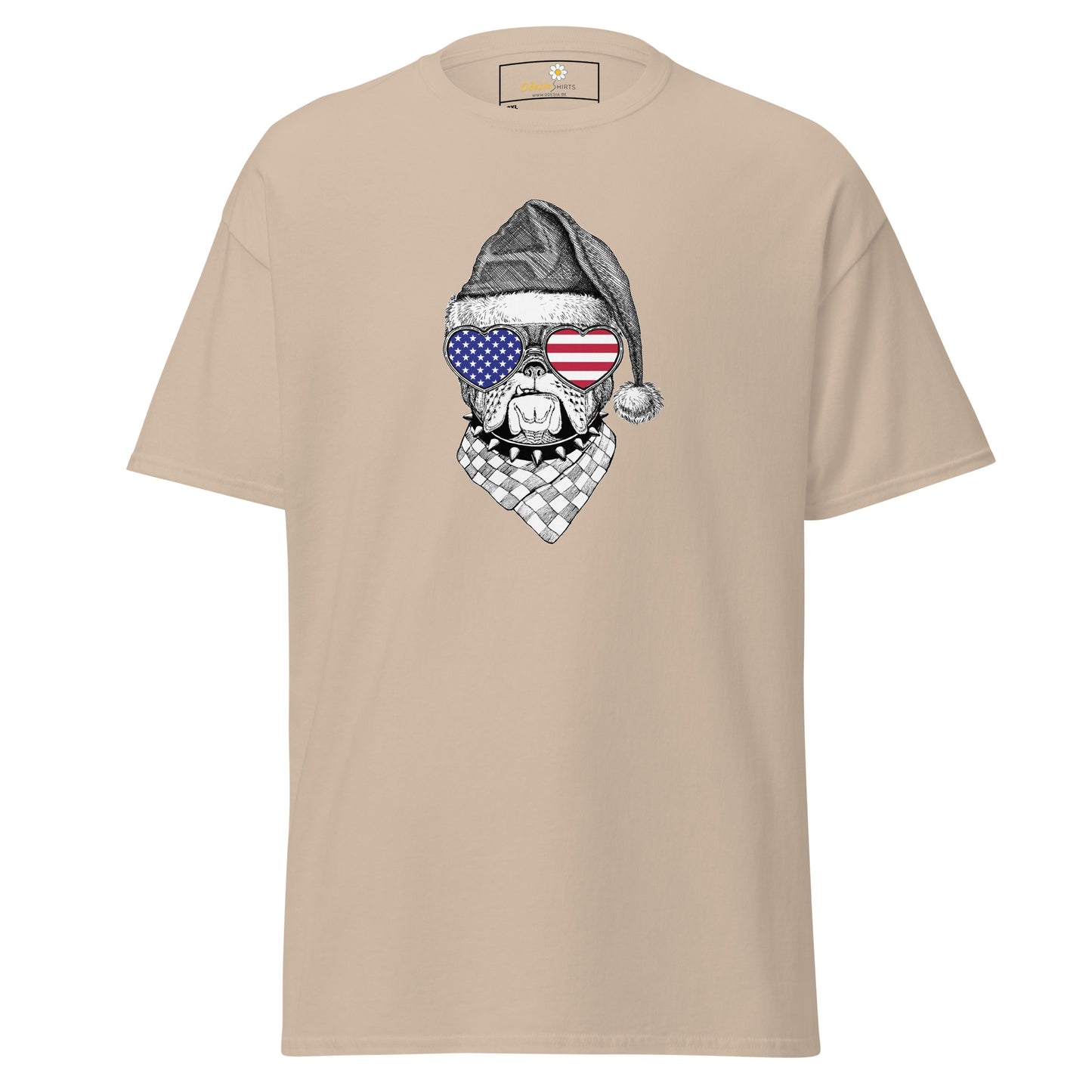 T-shirt classique unisexe - ANIMAUX TÊTE DE CHIEN USA - GRAND