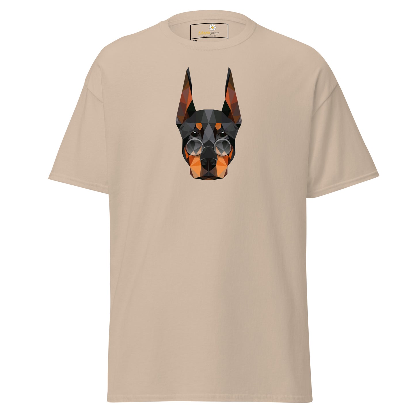 T-shirt classique unisexe - ANIMAUX TÊTE DE CHIEN LUNETTES - GRAND