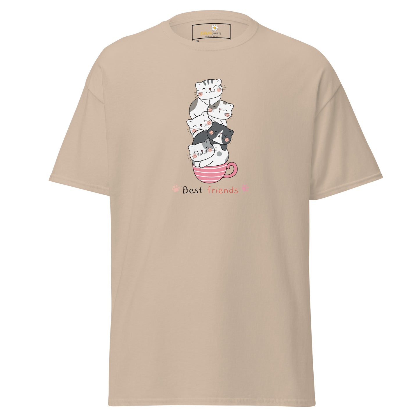T-shirt classique unisexe - ANIMAUX CHATS DANS UNE TASSE - GRAND