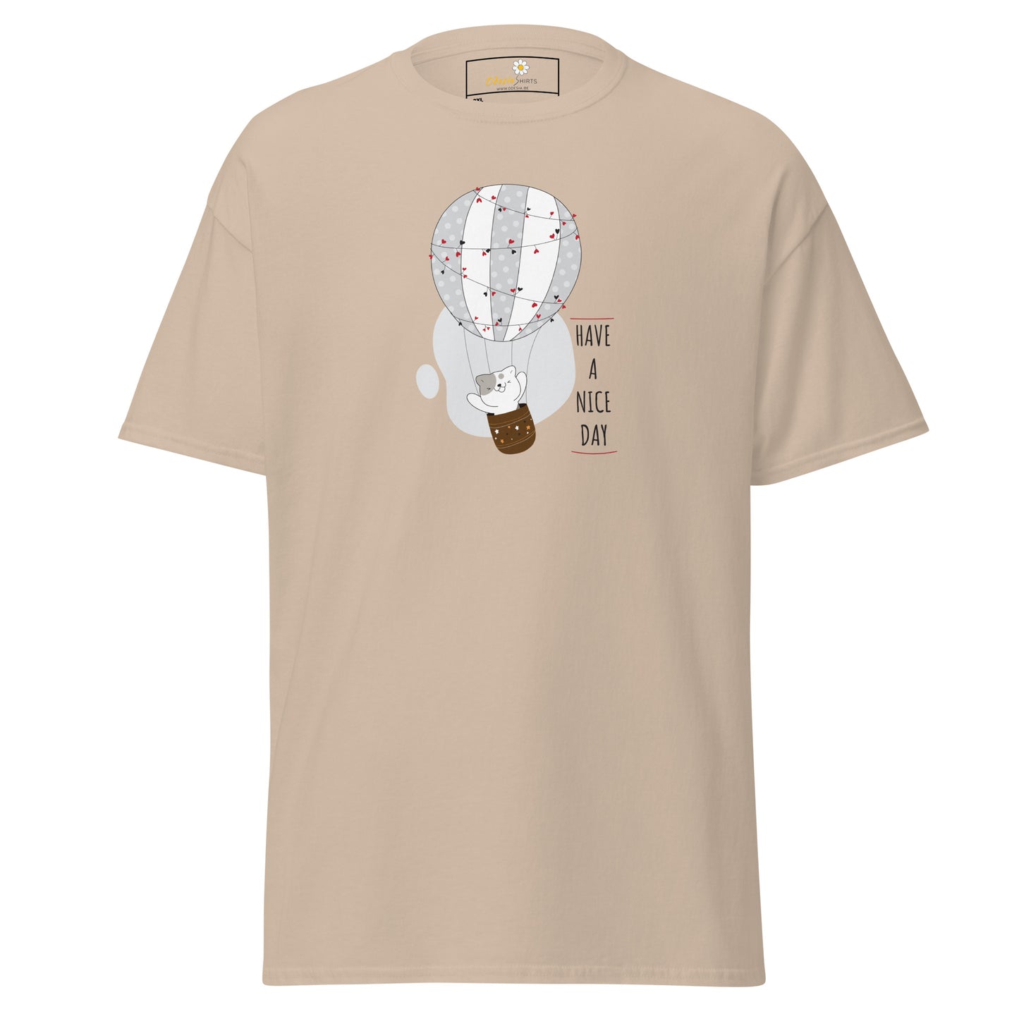 Unisex klassiek t-shirt - DIEREN KAT LUFTBALLON - GROOT