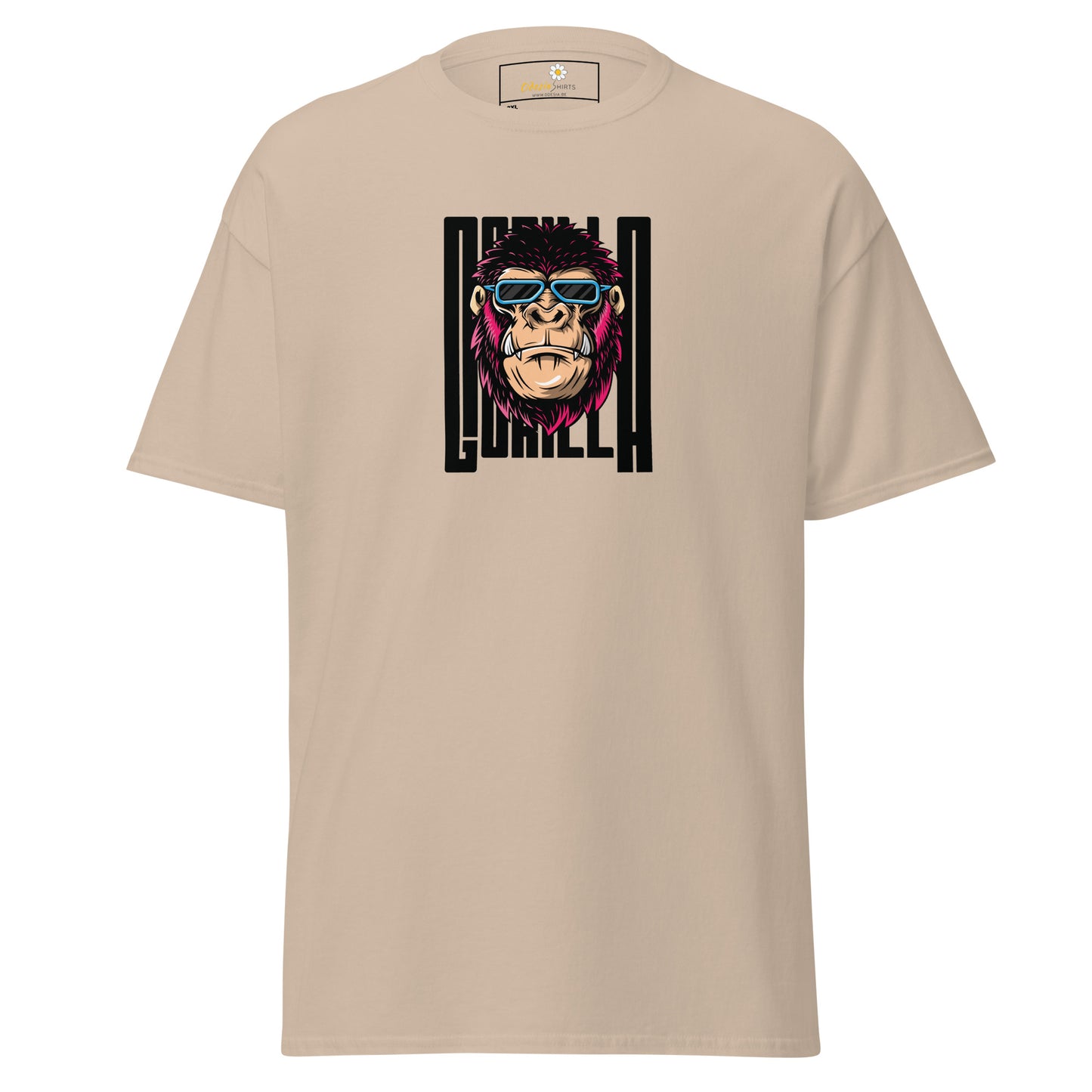 Klassiek heren t-shirt - WILDLIFE GORILLA FUN - GROOT