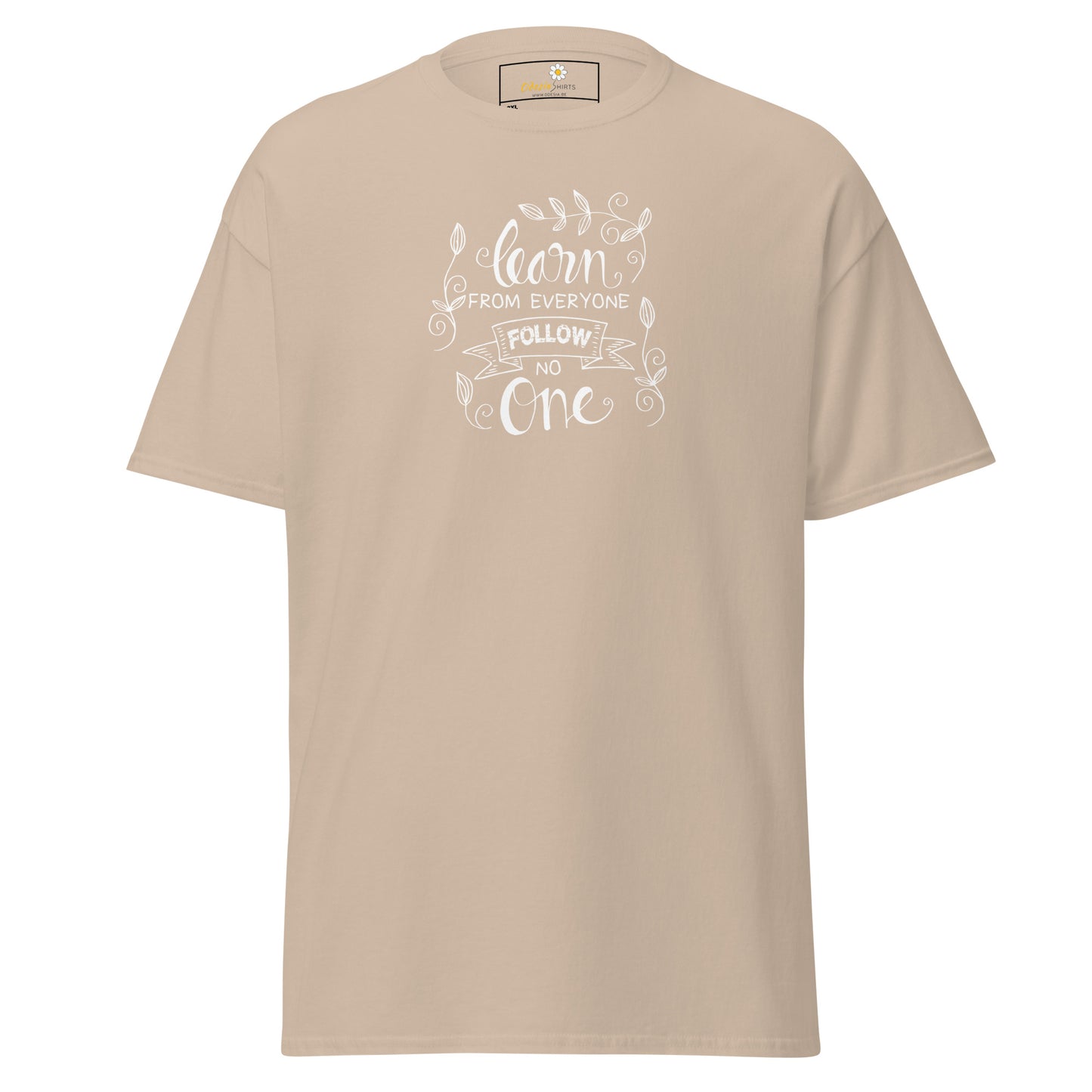 T-shirt classique pour homme - TEXTE APPRENEZ DE TOUS - GRAND