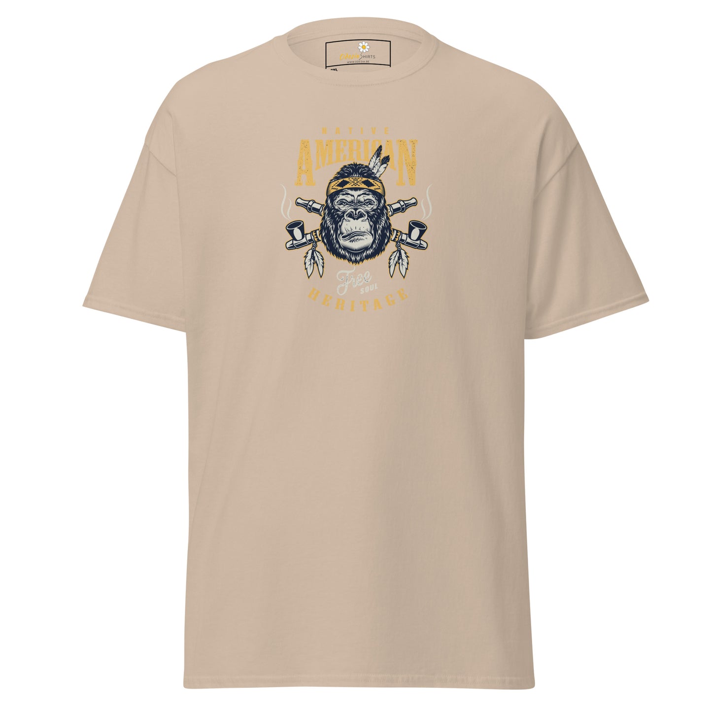 T-shirt classique pour homme - VINTAGE GORILLA NATIVE AMERICANS - GRAND