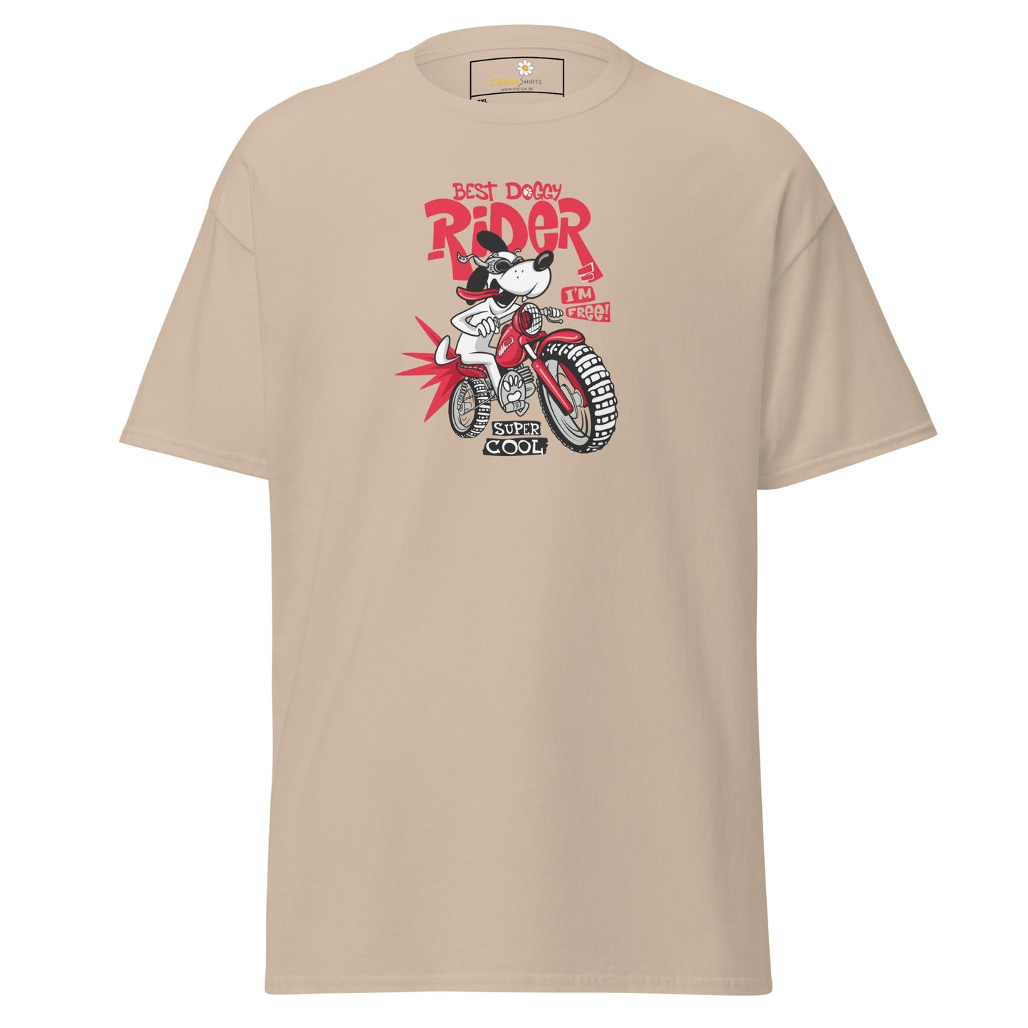 T-shirt classique pour homme - VINTAGE DOGGY RIDE - GRAND