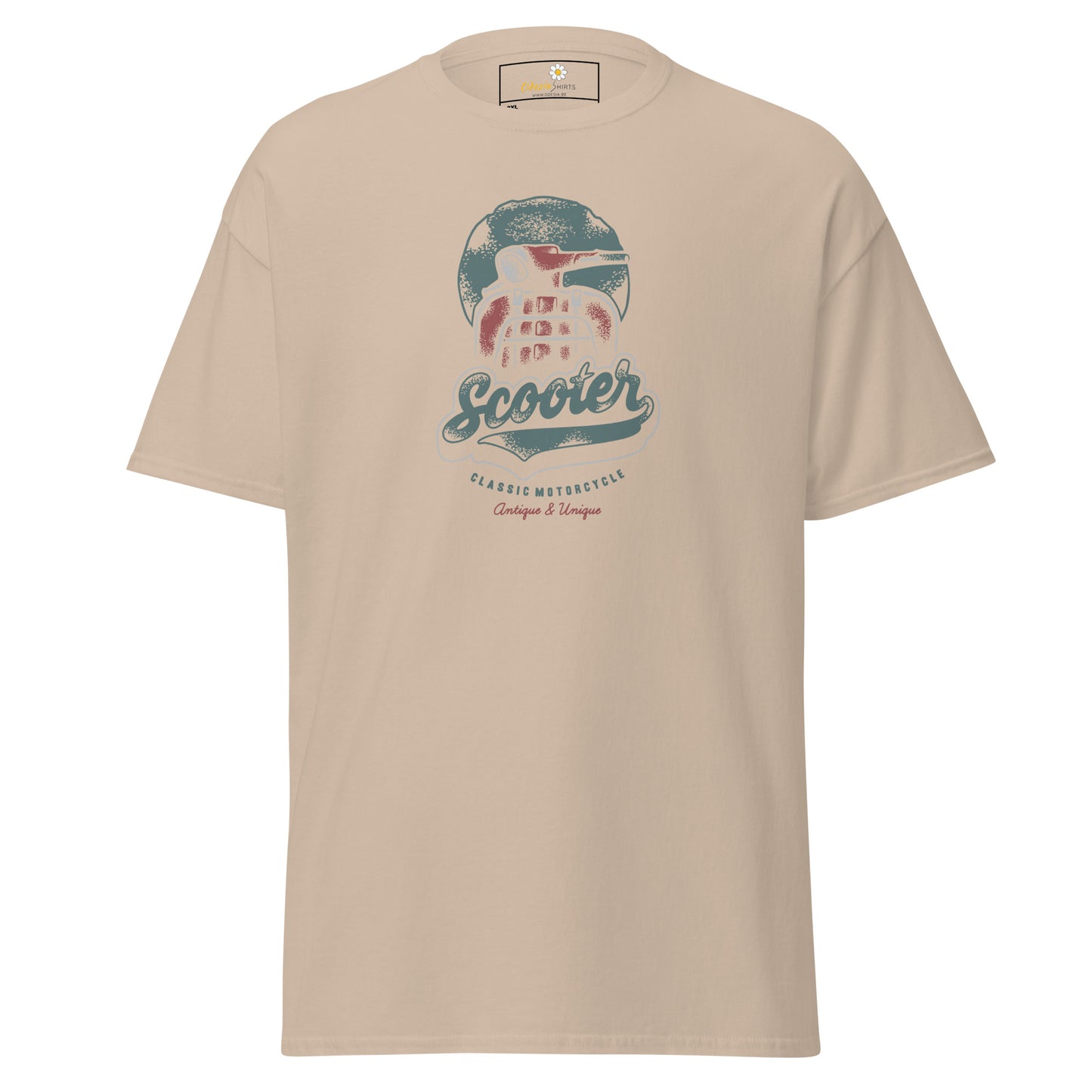 Heren klassiek t-shirt - VINTAGE SCOOTER - GROOT