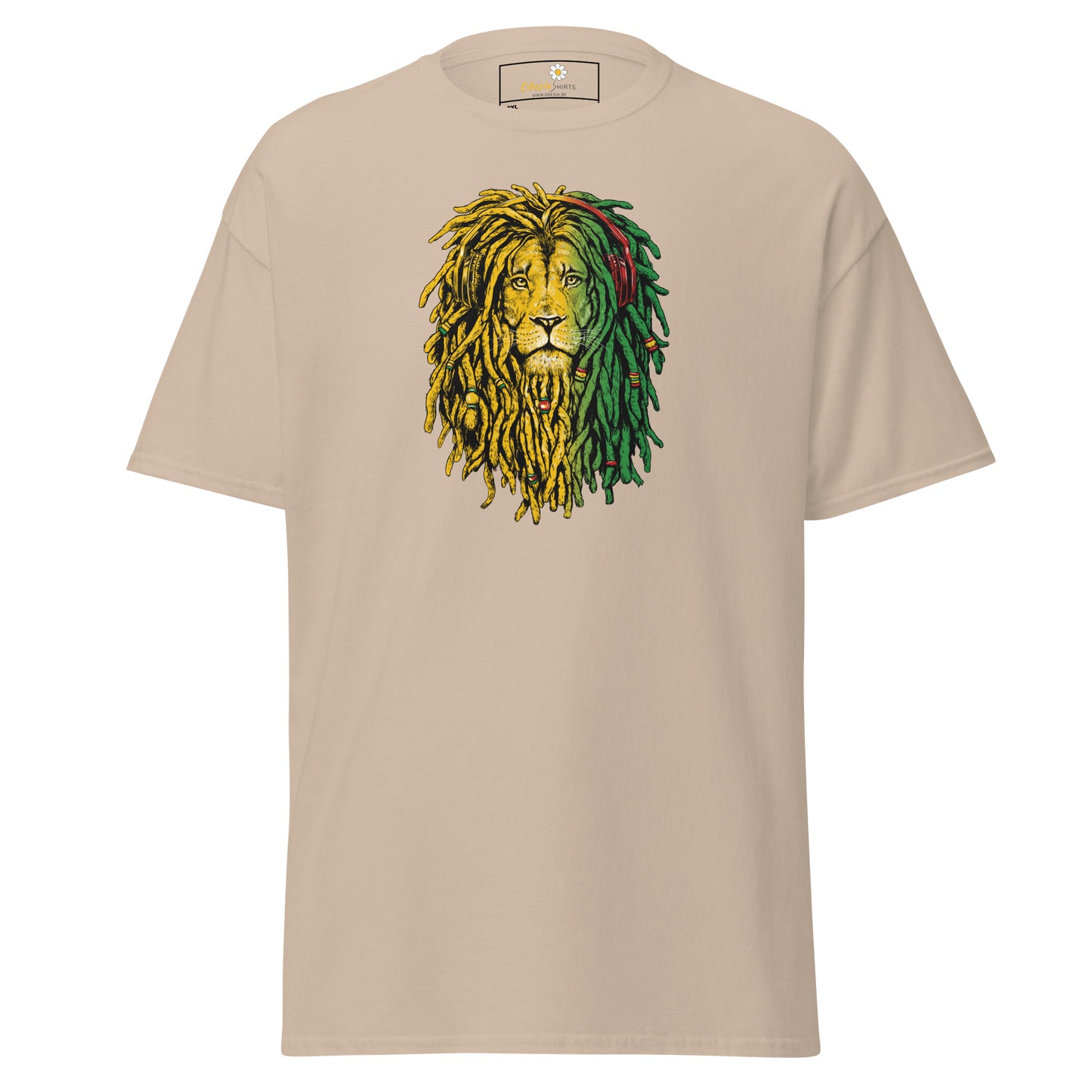 Heren klassiek t-shirt - WILDLIFE REGGAE LION - GROOT