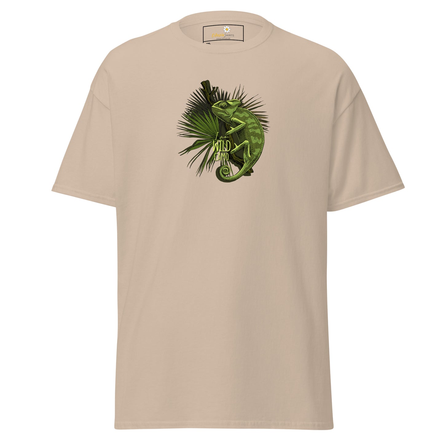 Heren klassiek t-shirt - WILDLIFE CAMELEON - GROOT