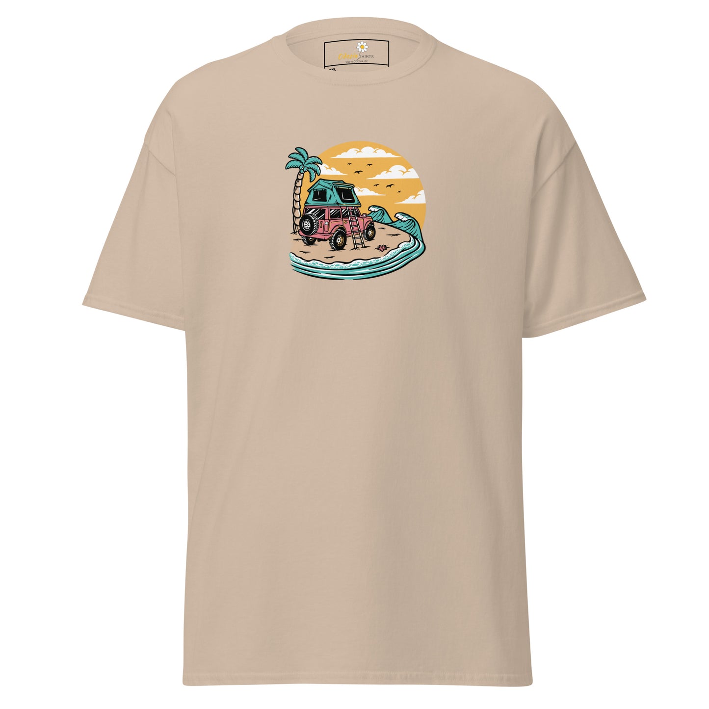 Heren klassiek t-shirt - SUMMER CAR TREE VIEW - GROOT