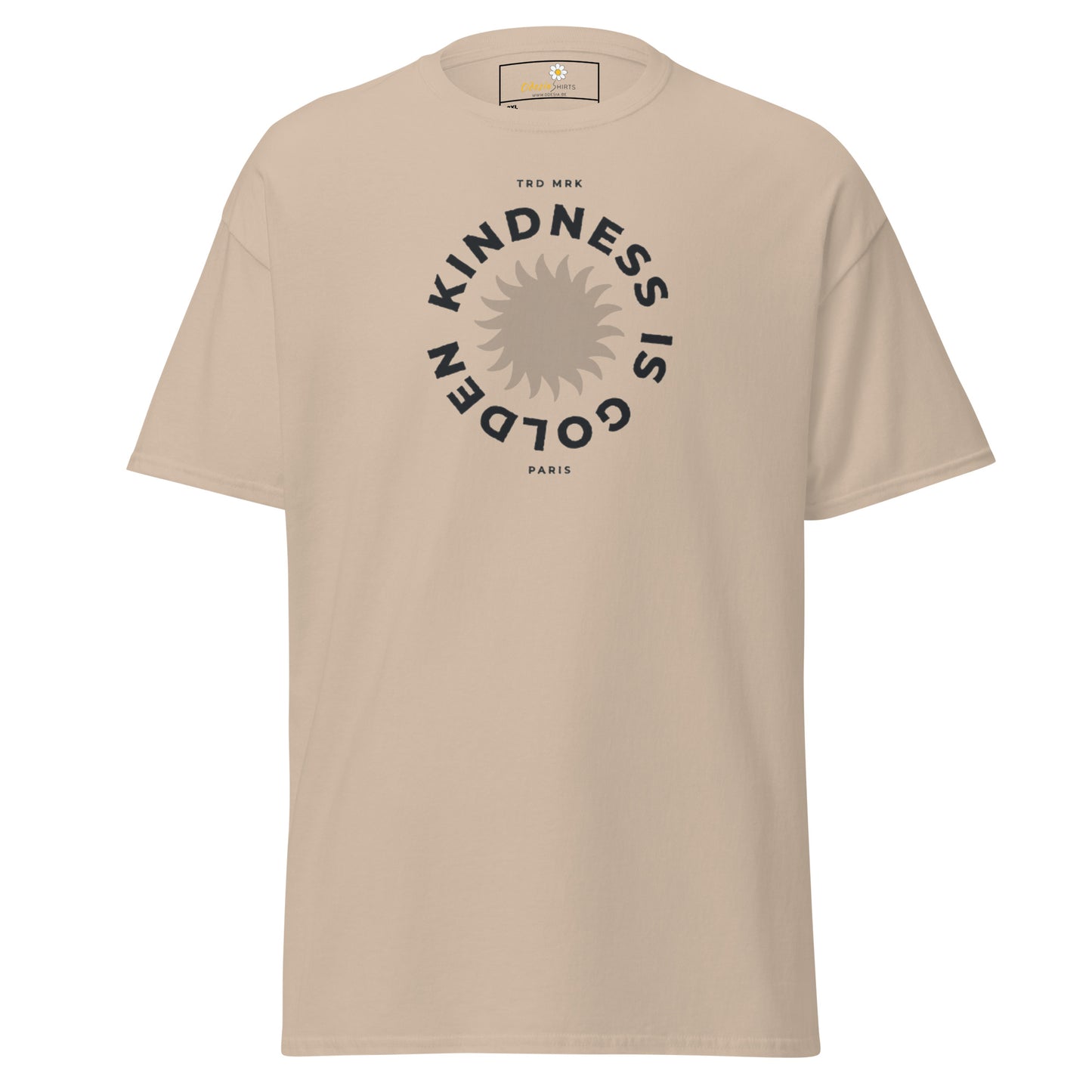 T-shirt classique pour homme - Texte « La gentillesse est d'or » - Grand