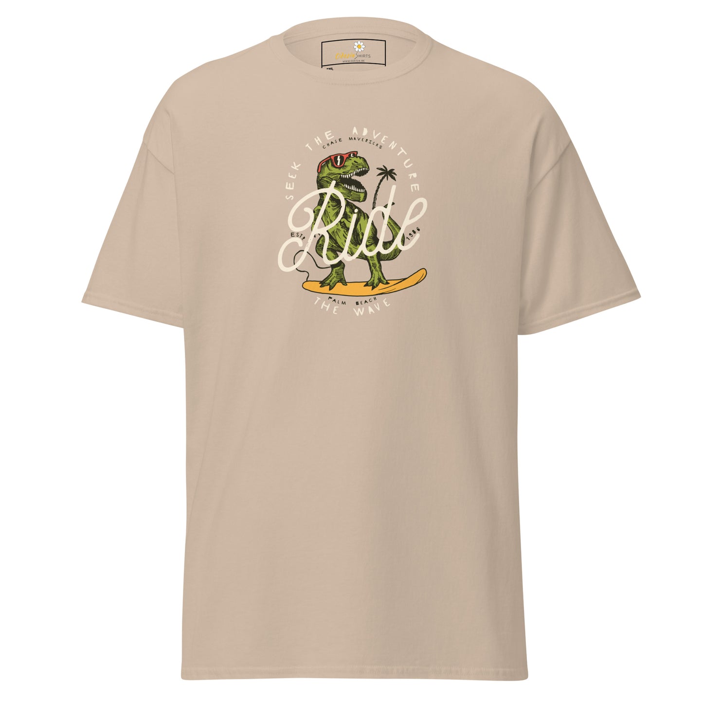 T-shirt classique pour homme - WILDLIFE DINOSAURUS RIDE WAVES - GRAND