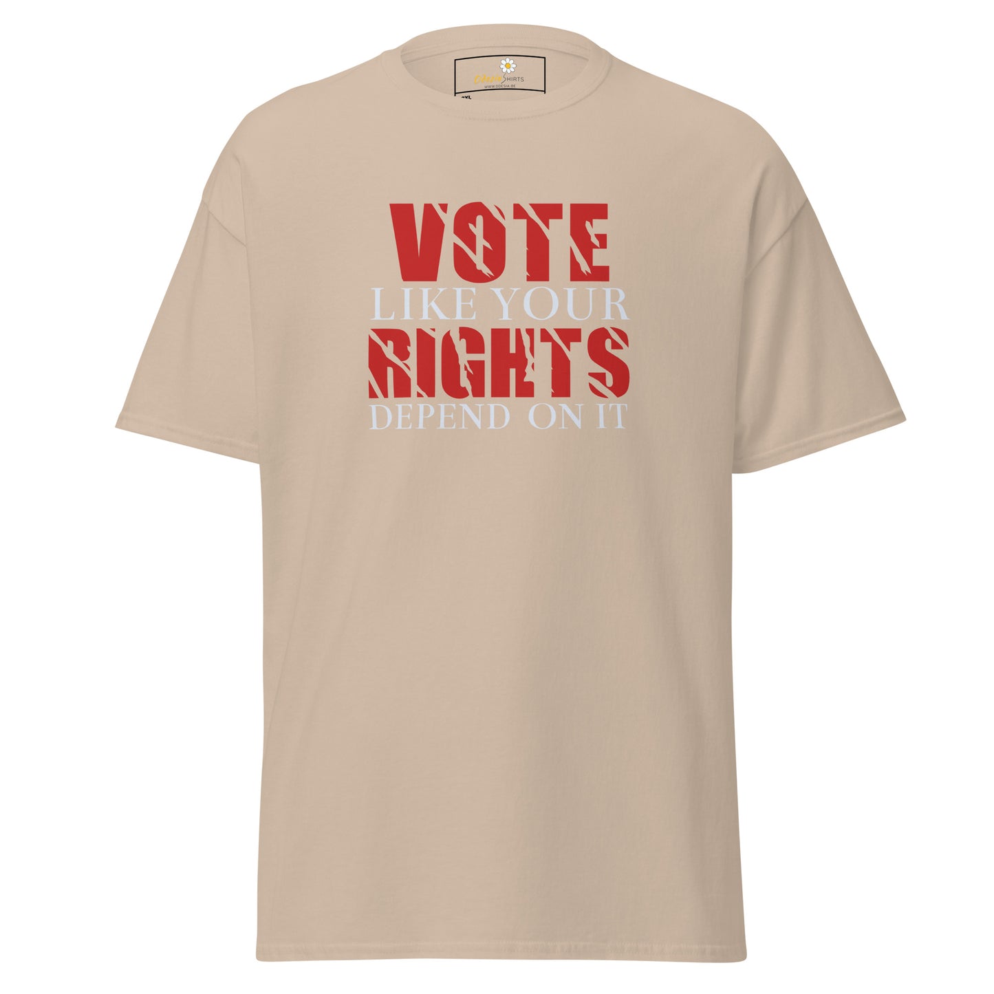 T-shirt classique pour homme - TEXTE VOTE J'AIME BIEN COMPTEZ SUR ELLE - GRAND