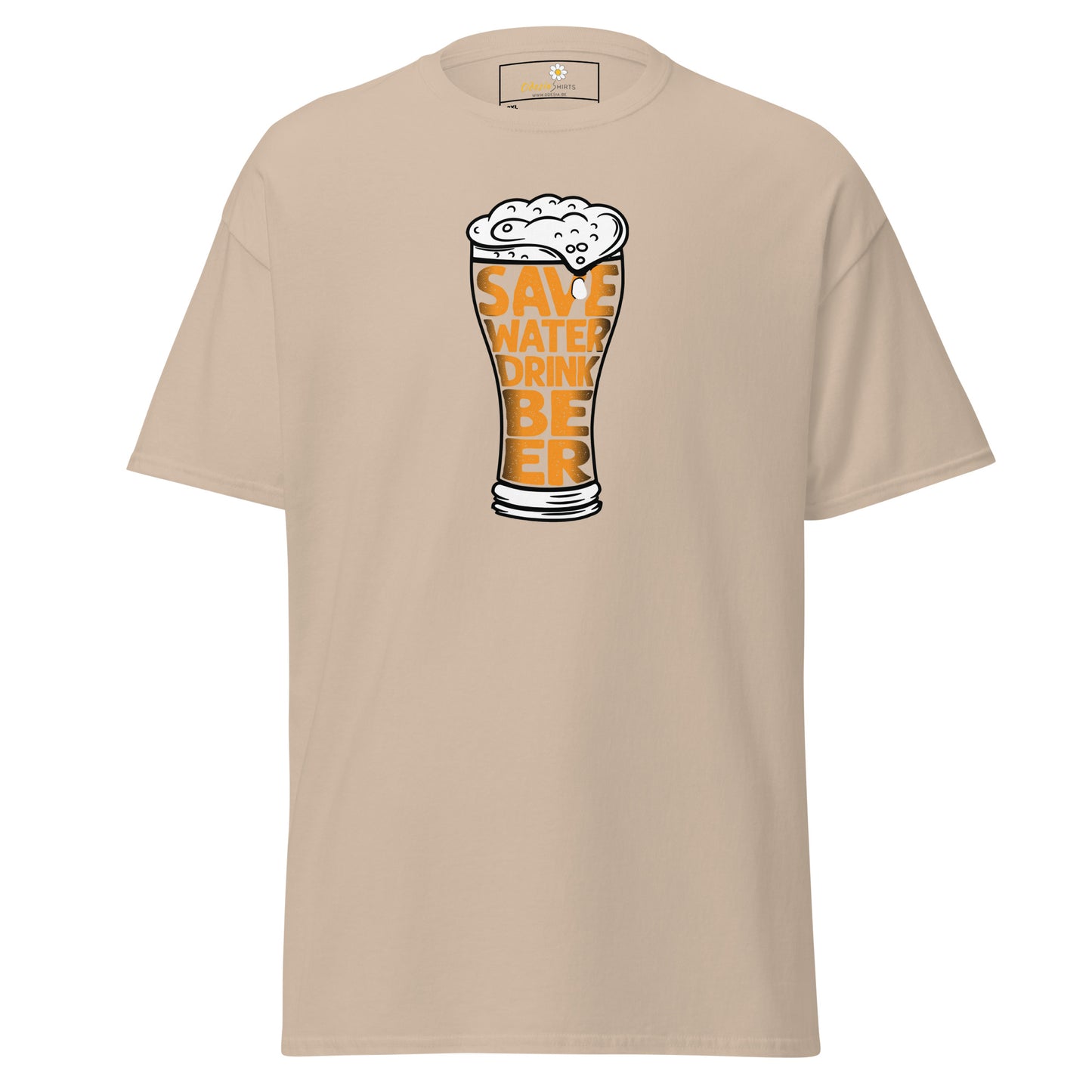 Unisex klassiek t-shirt - FUN SAVE WATER DRINK BEER - GROOT