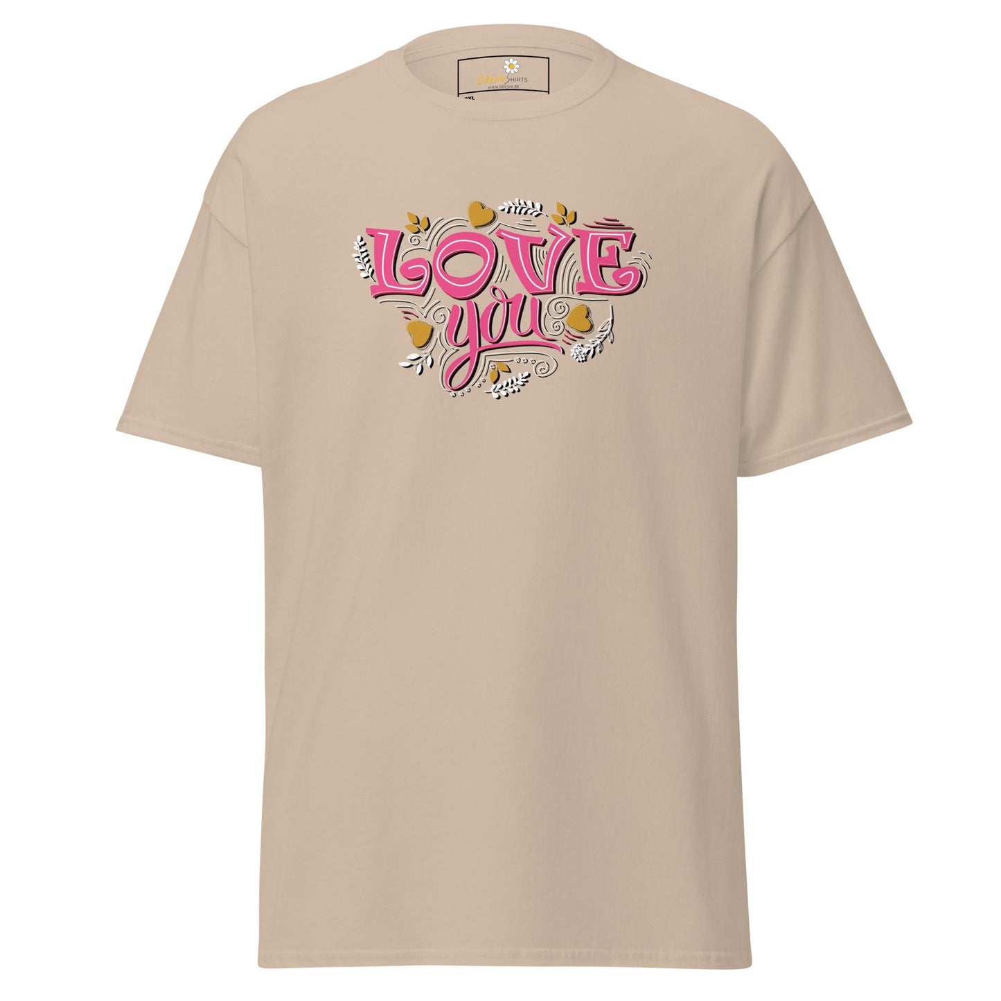 T-shirt classique pour homme - TEXT LOVE YOU - BIG