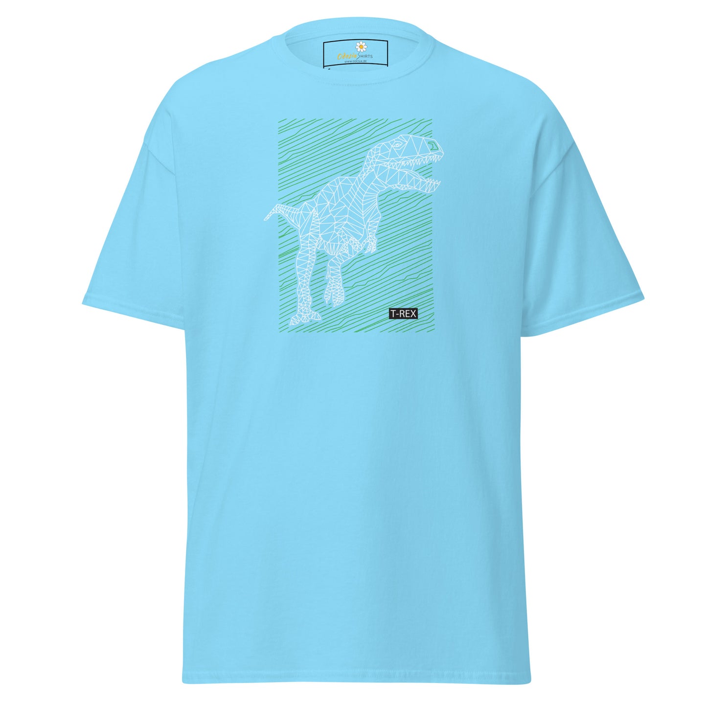 Heren klassiek t-shirt - WILD LIFE TREX DINOSAURUS - REGULAR