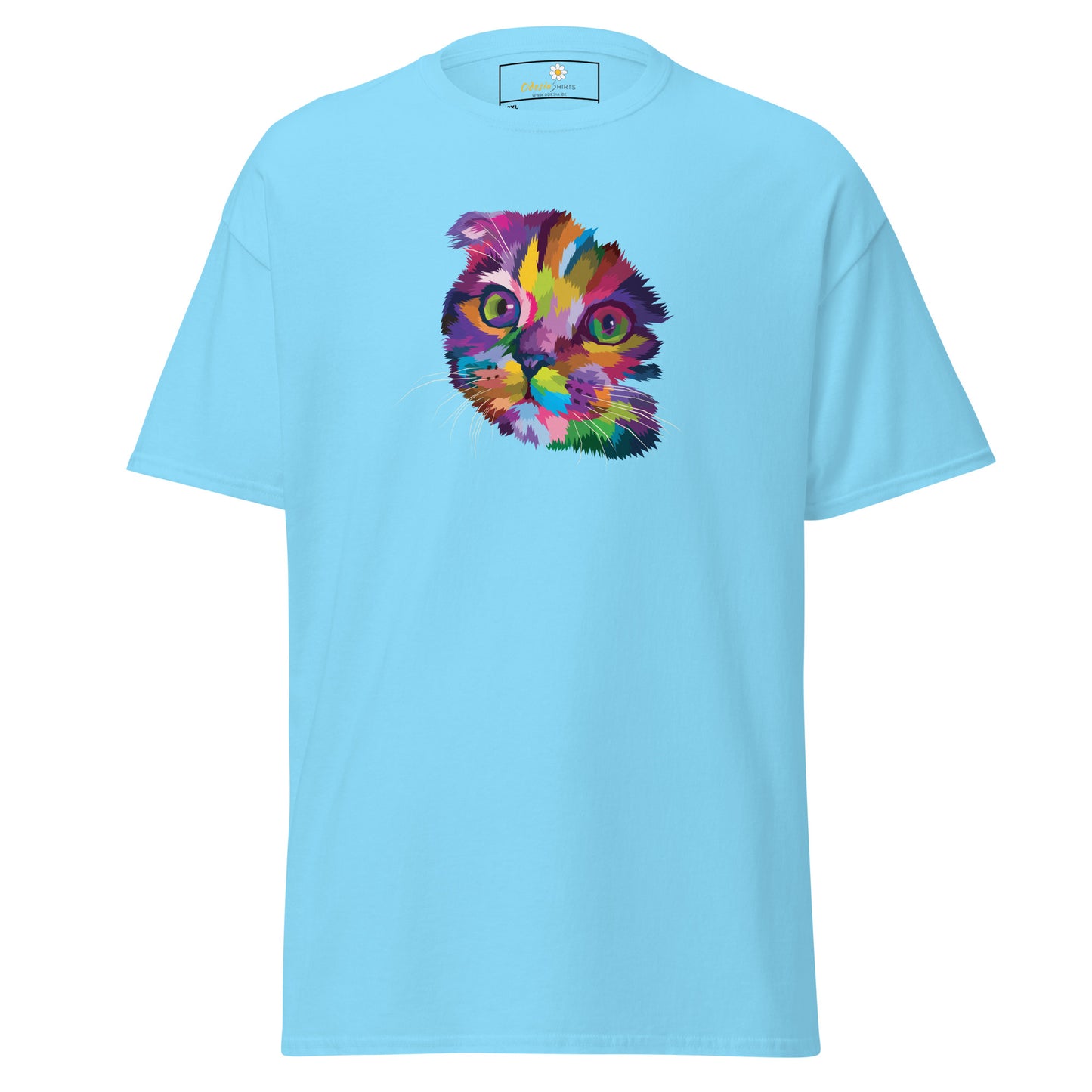 Unisex klassiek t-shirt - ANIMALS COLORFULL CATHEAD - GROOT