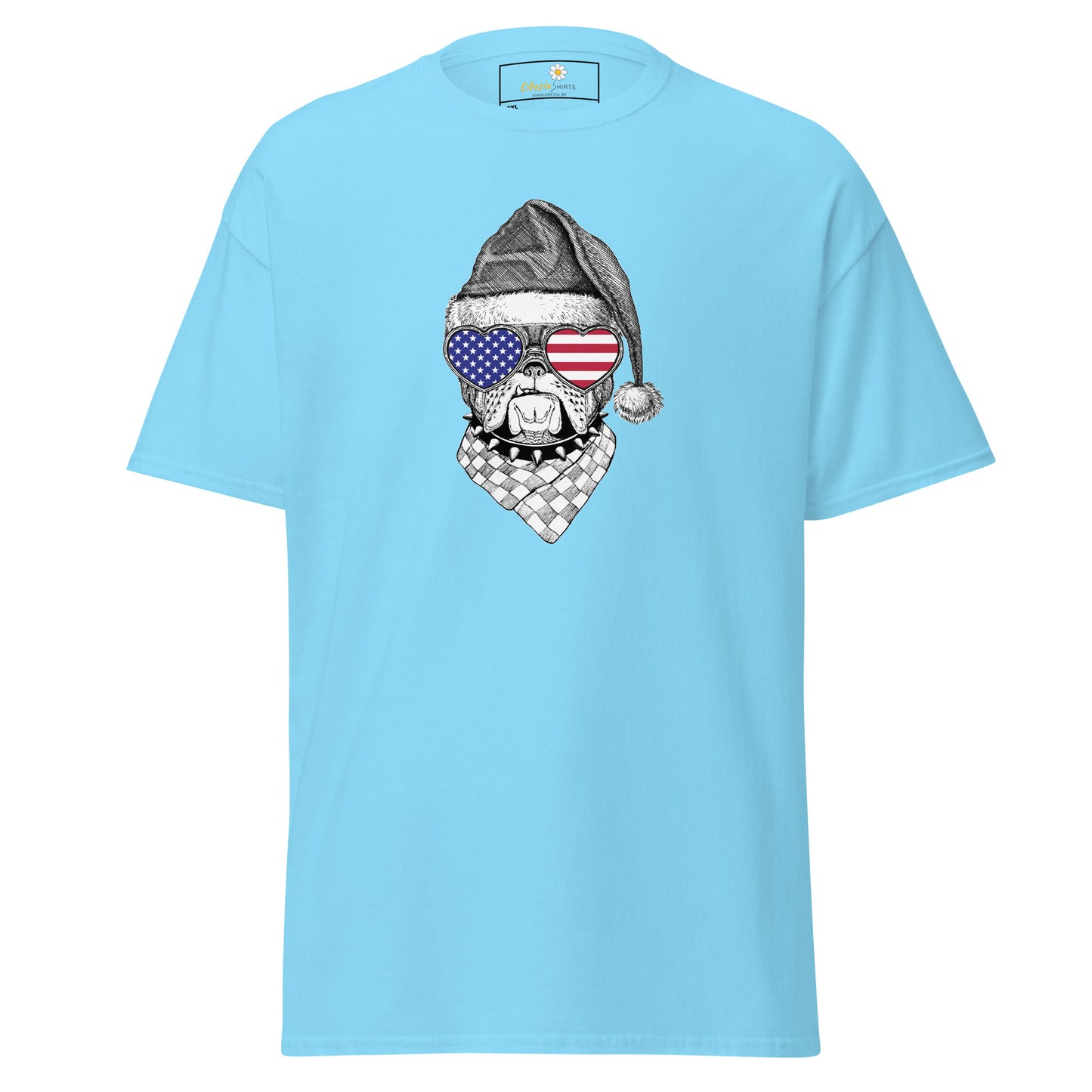 T-shirt classique unisexe - ANIMAUX TÊTE DE CHIEN USA - GRAND