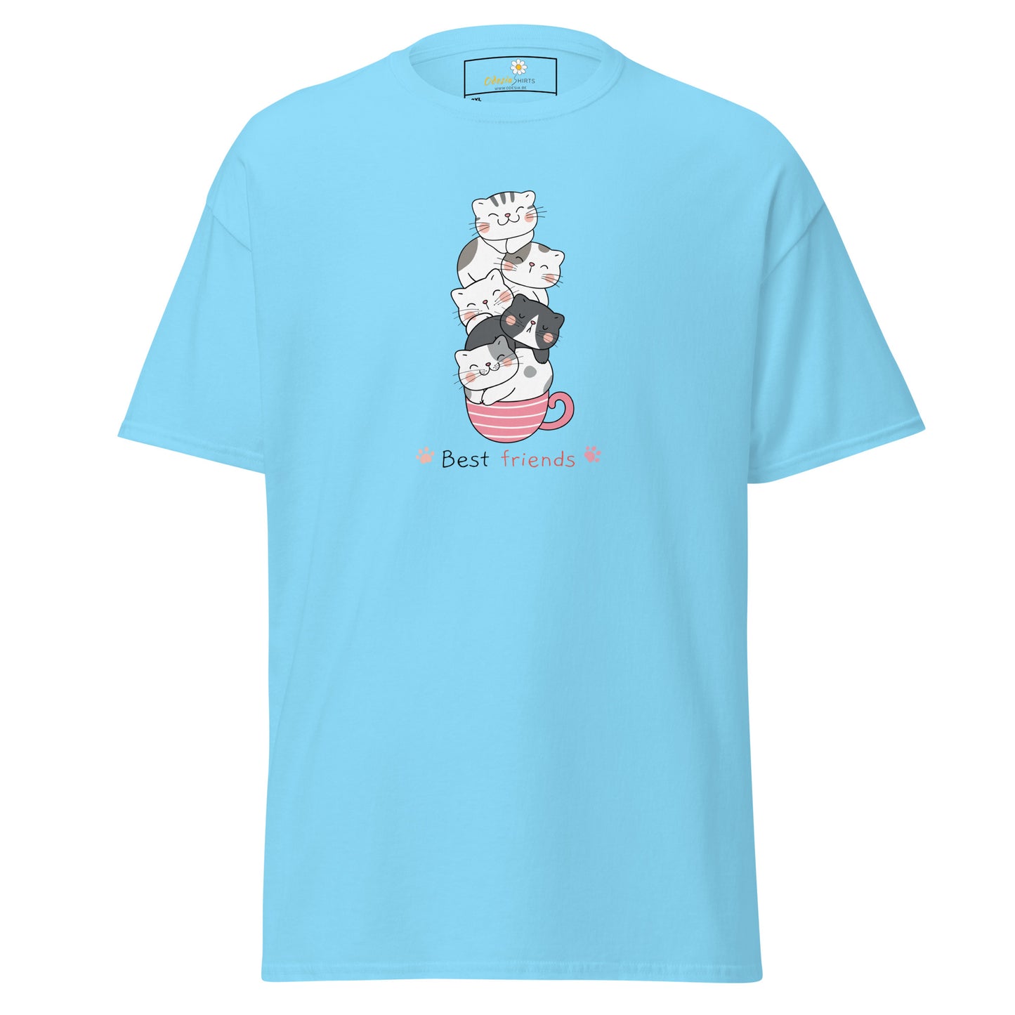T-shirt classique unisexe - ANIMAUX CHATS DANS UNE TASSE - GRAND