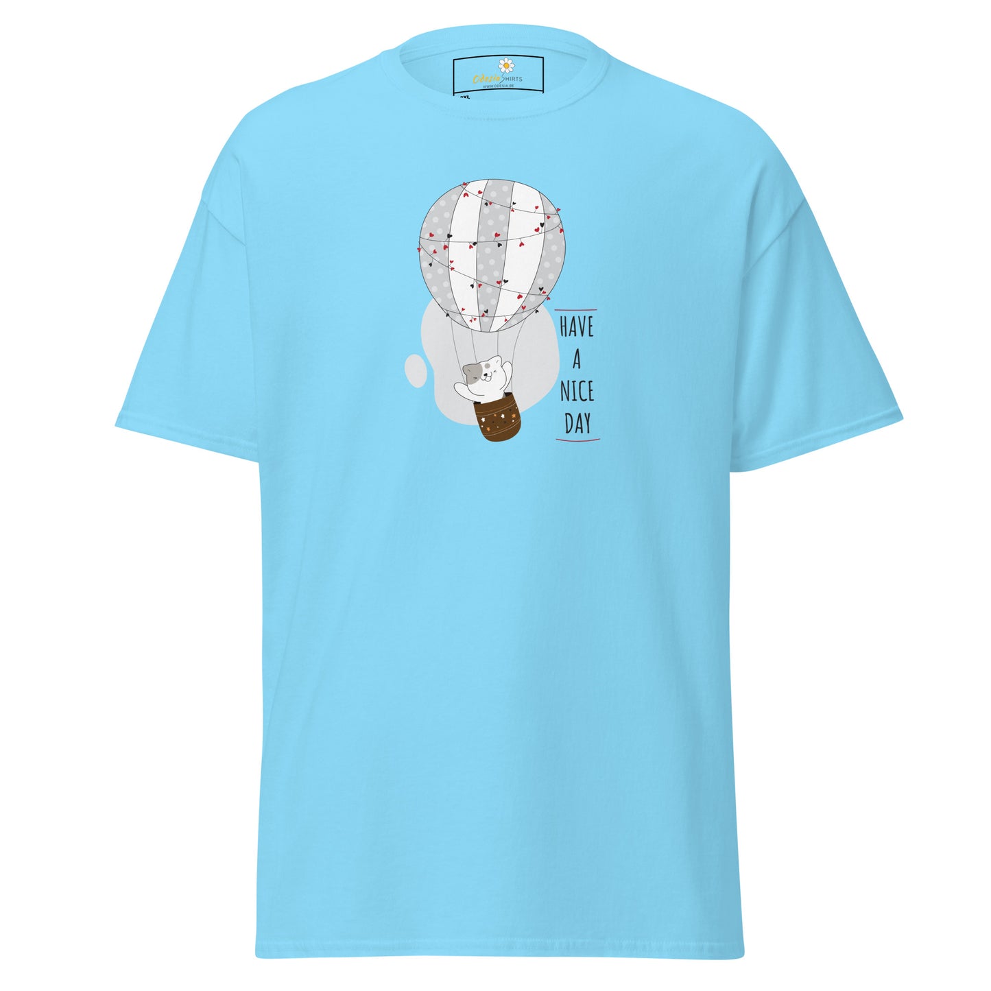Unisex klassiek t-shirt - DIEREN KAT LUFTBALLON - GROOT