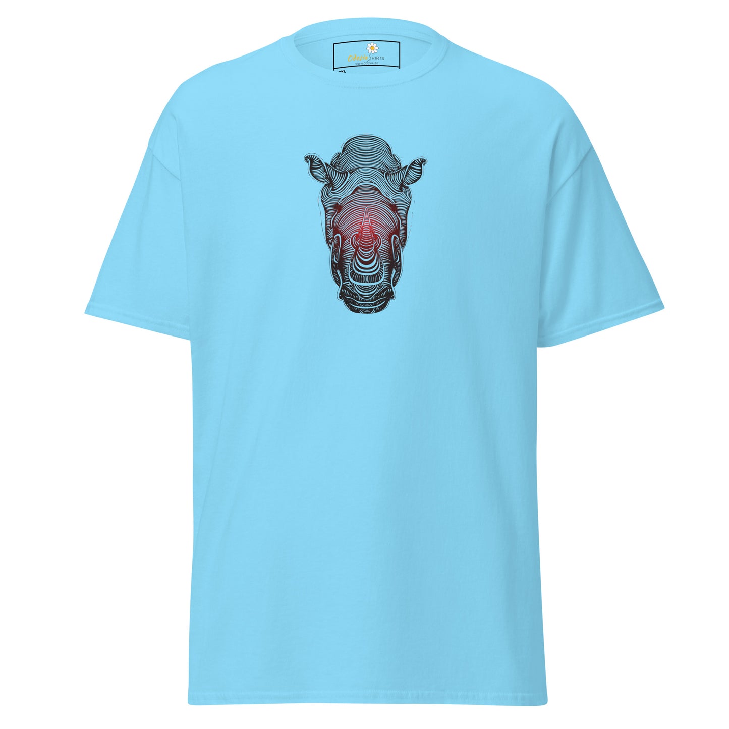 Heren klassiek t-shirt - WILDLIFE RHINO RED - GROOT