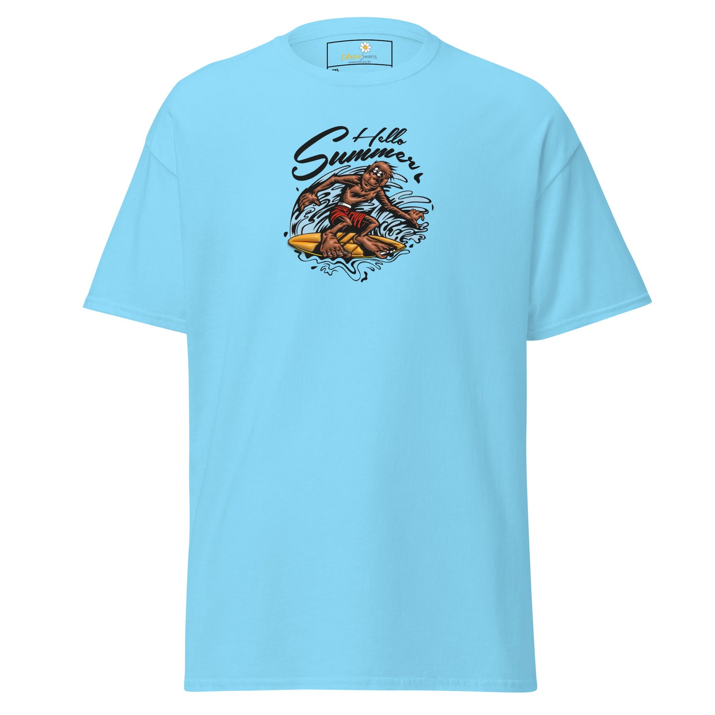 T-shirt classique homme - SINGE SURFEUR D'ÉTÉ - GRAND