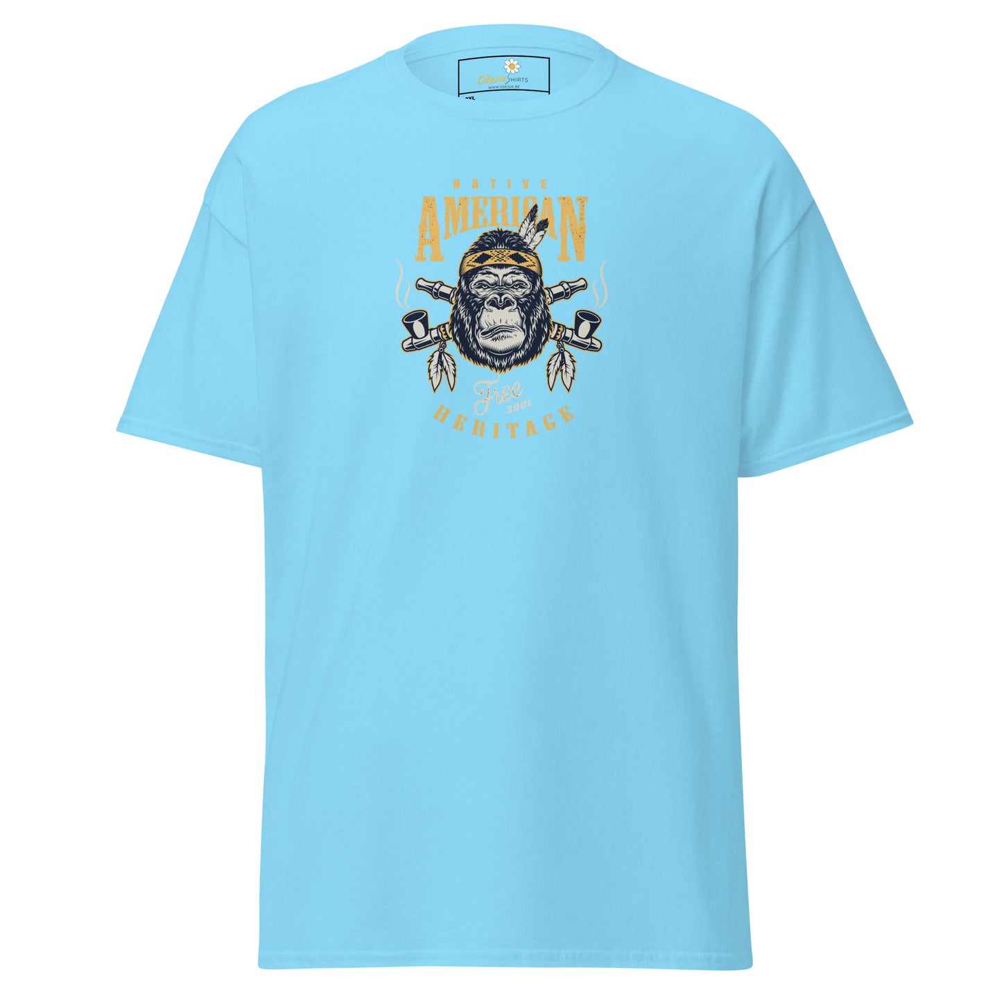 T-shirt classique pour homme - VINTAGE GORILLA NATIVE AMERICANS - GRAND