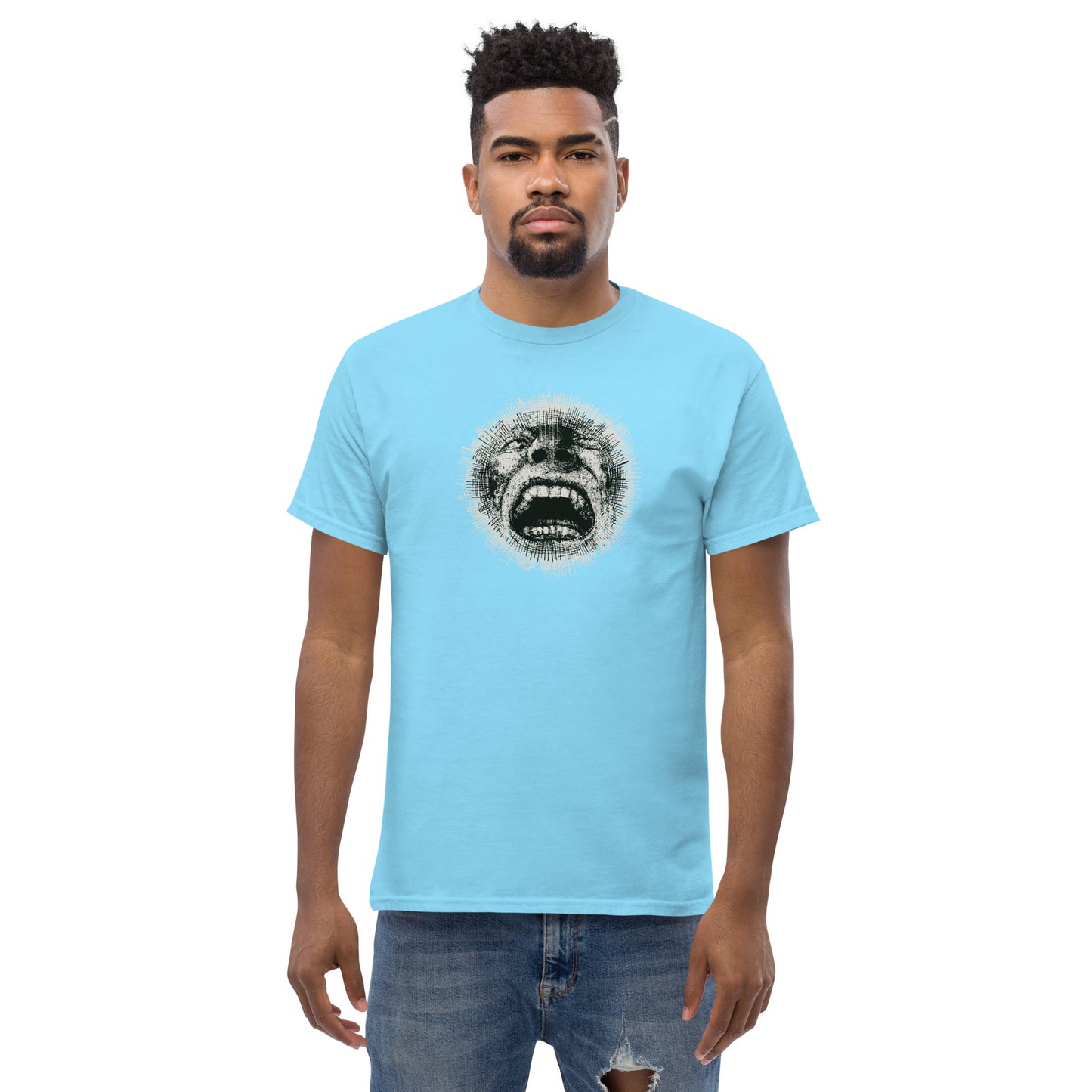 Unisex classic t-shirt - FANTASY SCREAMING HEAD - BIG